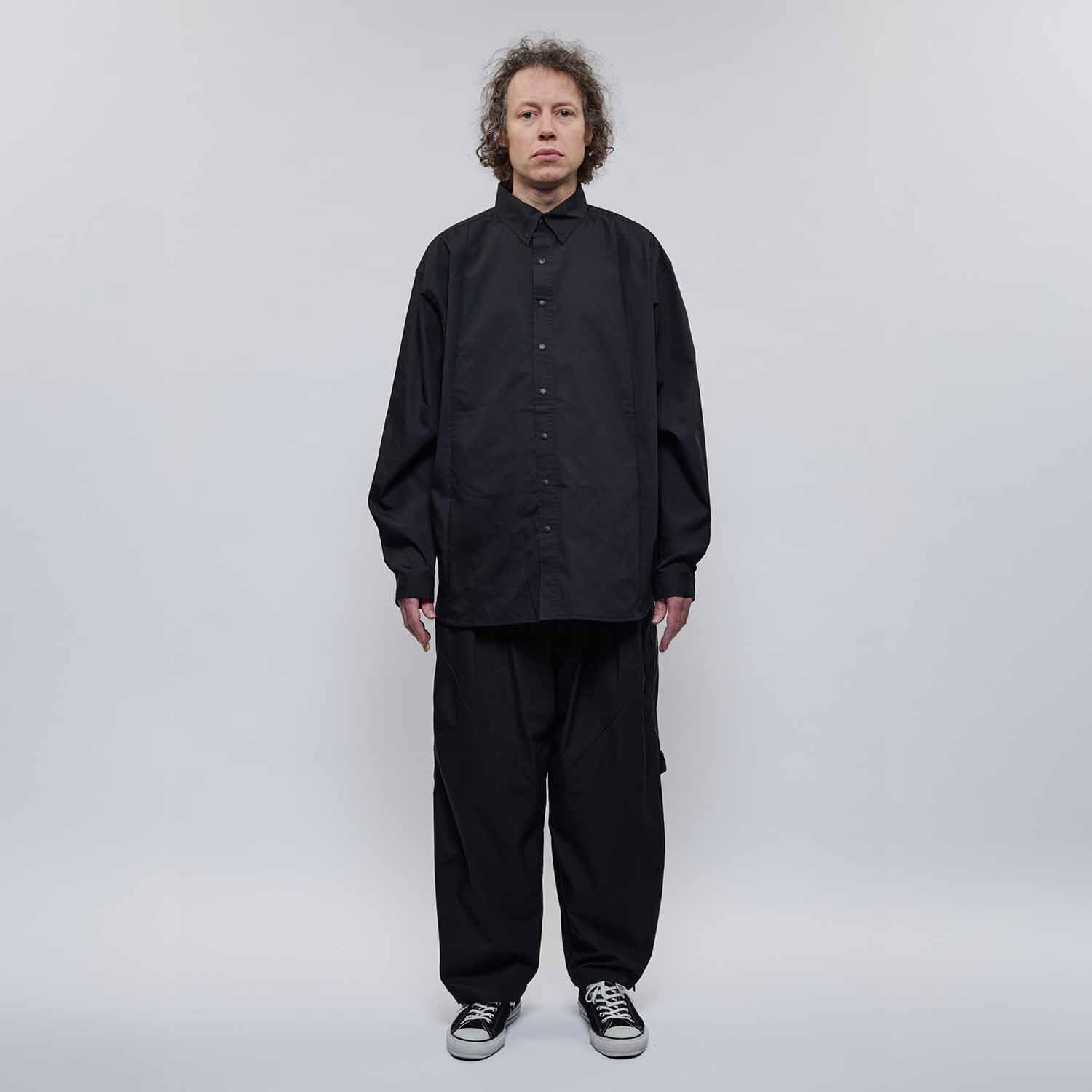 UNTRACE アントレース _207 レギュラーカラーシャツ BLACK