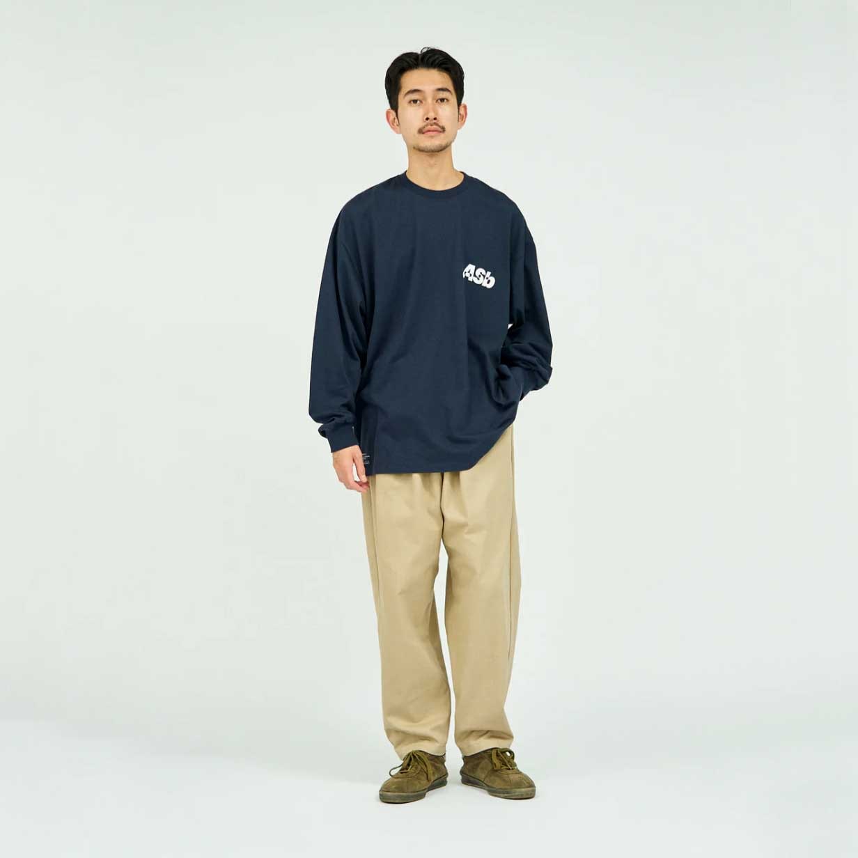 FreshService フレッシュサービス AS×FS CORPORATE L/S TEE “Asb” NAVY