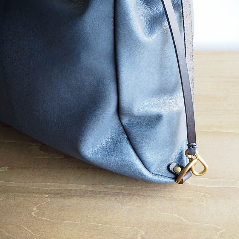 2WAY LEATHER BAG DSTO-03(SMALL) GOAT goose gray 2ウェイレザーバッグ ゴート グースグレー