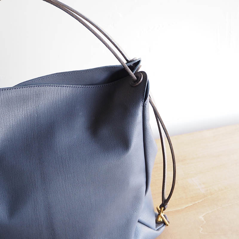 2WAY LEATHER BAG DSTO-03(SMALL) GOAT goose gray 2ウェイレザーバッグ ゴート グースグレー