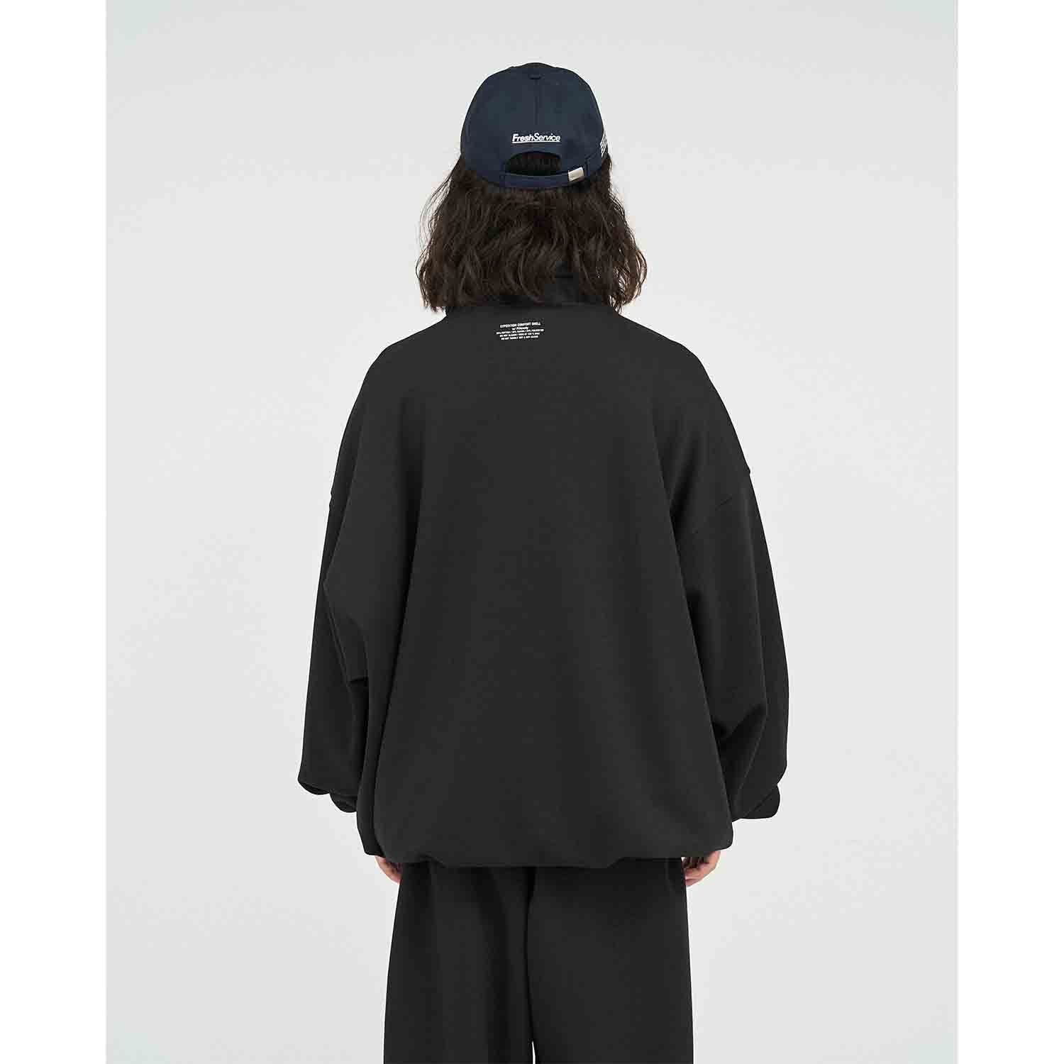 FreshService フレッシュサービス FRESH TOUR SERVICE 「EXPEDITION COMFORT SHELL w/ Pillowdy」 ネックピロー内蔵ジップアップジャケット ブラック