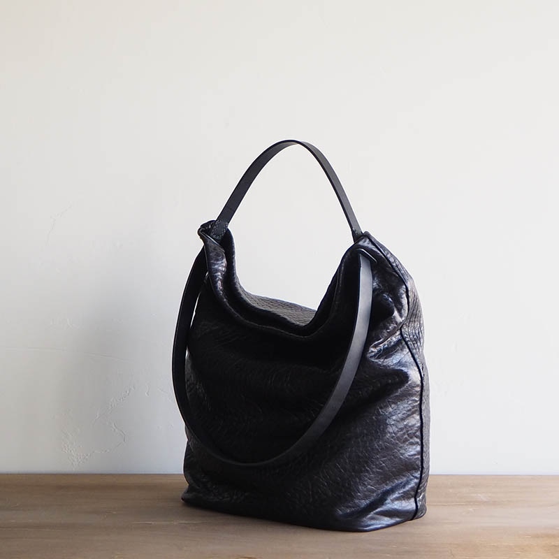 2WAY LEATHER BAG OT-02(LARGE) LAMB black 2ウェイレザーバッグ ラム ブラック