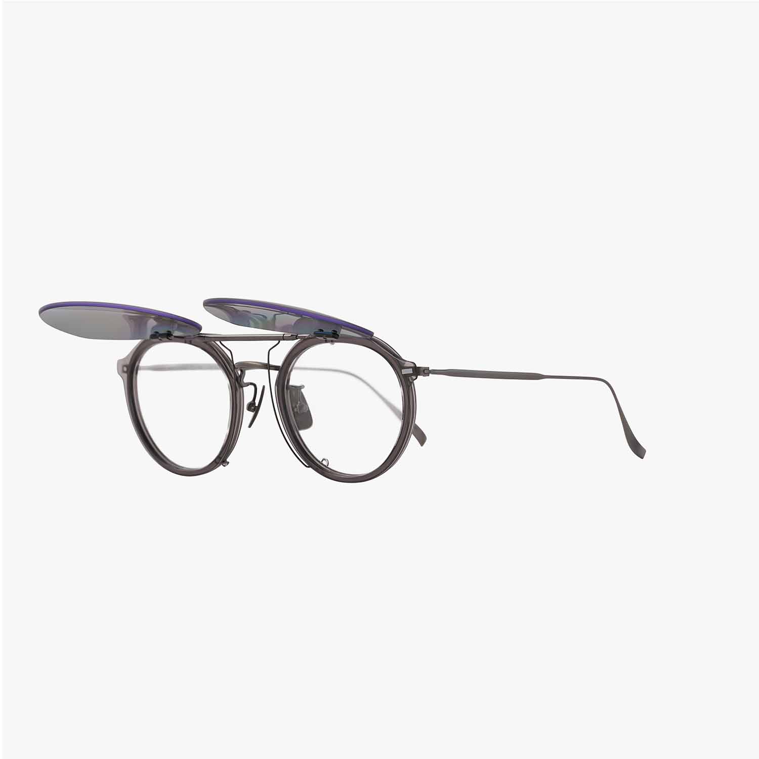 UNTRACE アントレース owl classic x UTRC EYEWEAR _286 メガネ・サングラス CLEAR GRAY × SILVER
