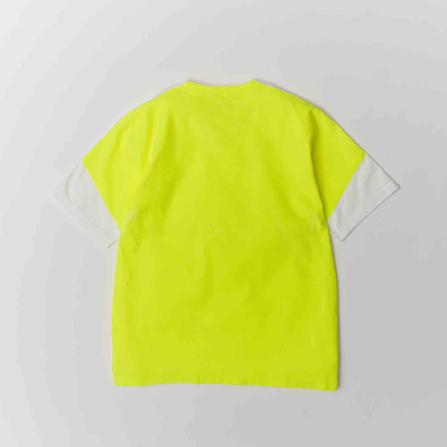UNTRACE アントレース Tシャツ イエロー 蛍光 UNTRACE アントレース _180 グラフィックプリントTシャツ ホワイト