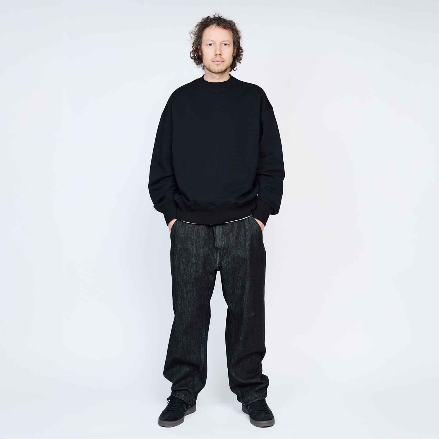 UNTRACE アントレース _210 クルーネックスウェット BLACK