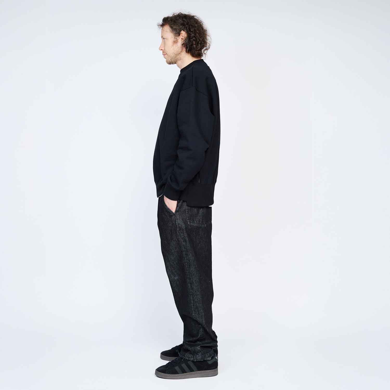 UNTRACE アントレース _210 クルーネックスウェット BLACK