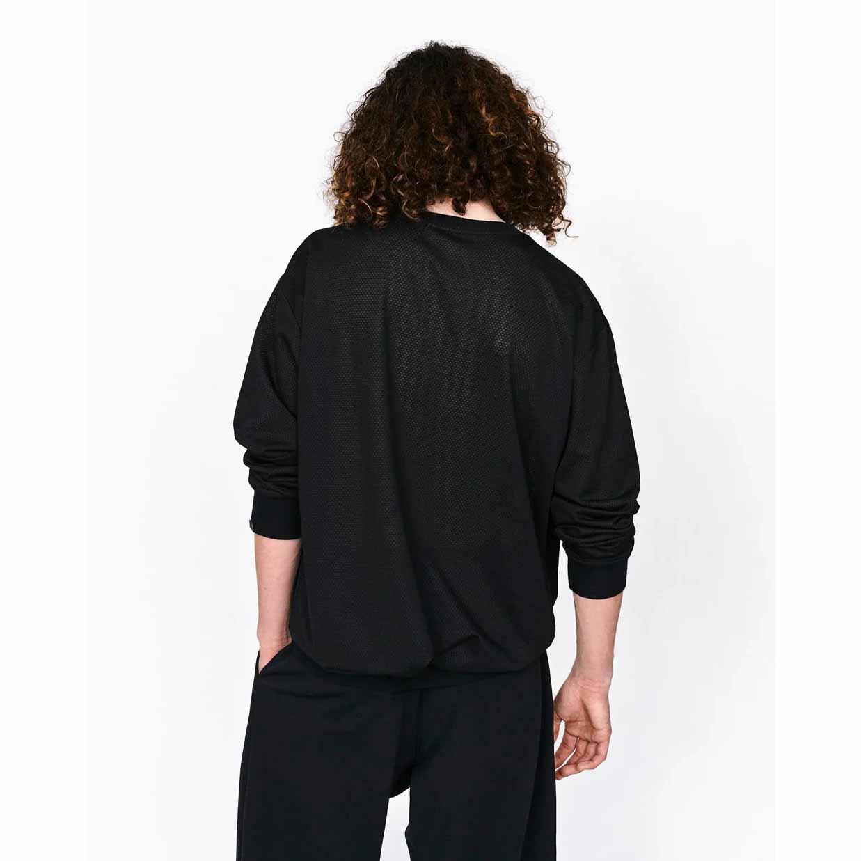 THINKWOOL シンクウール MESH LONG SLEEVE RIB SHIRTS メッシュLS リブシャツ BLACK