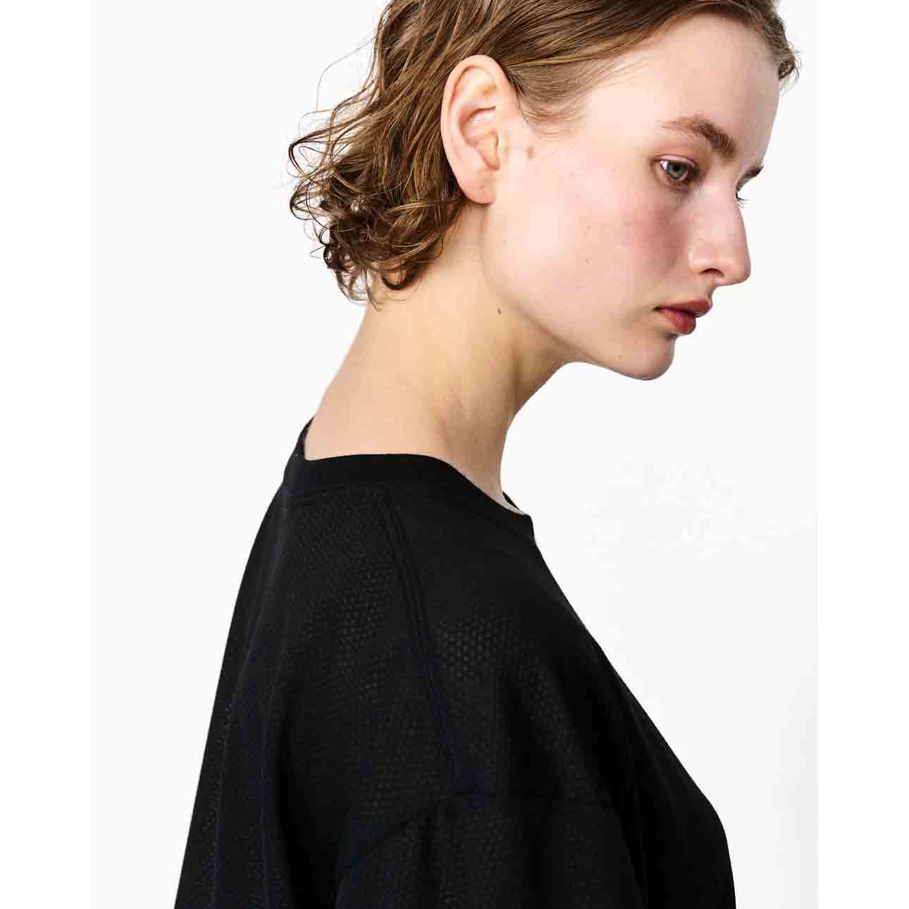 THINKWOOL シンクウール MESH LONG SLEEVE RIB SHIRTS メッシュLS リブシャツ BLACK