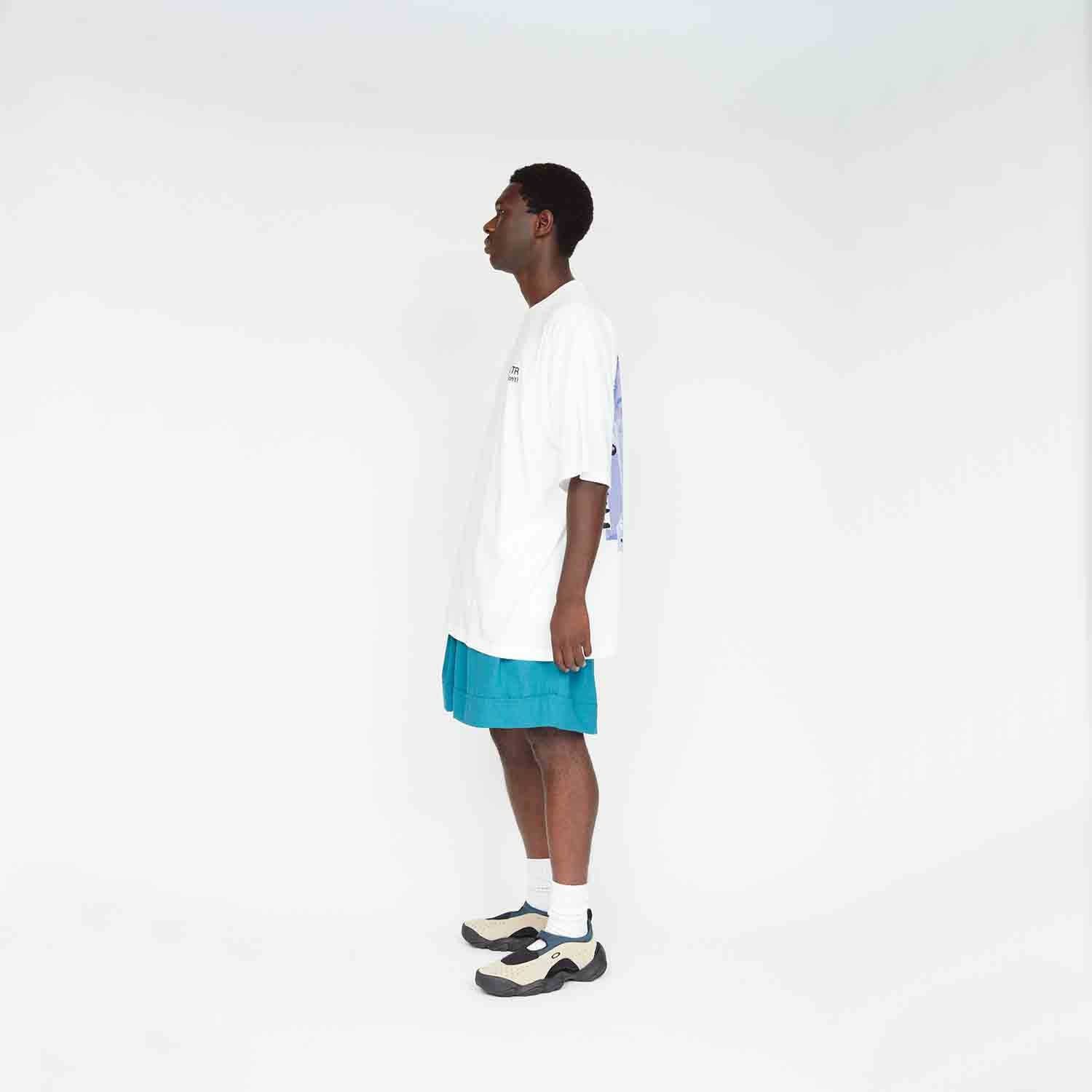 UNTRACE アントレース _177 グラフィックプリントTシャツ ホワイト