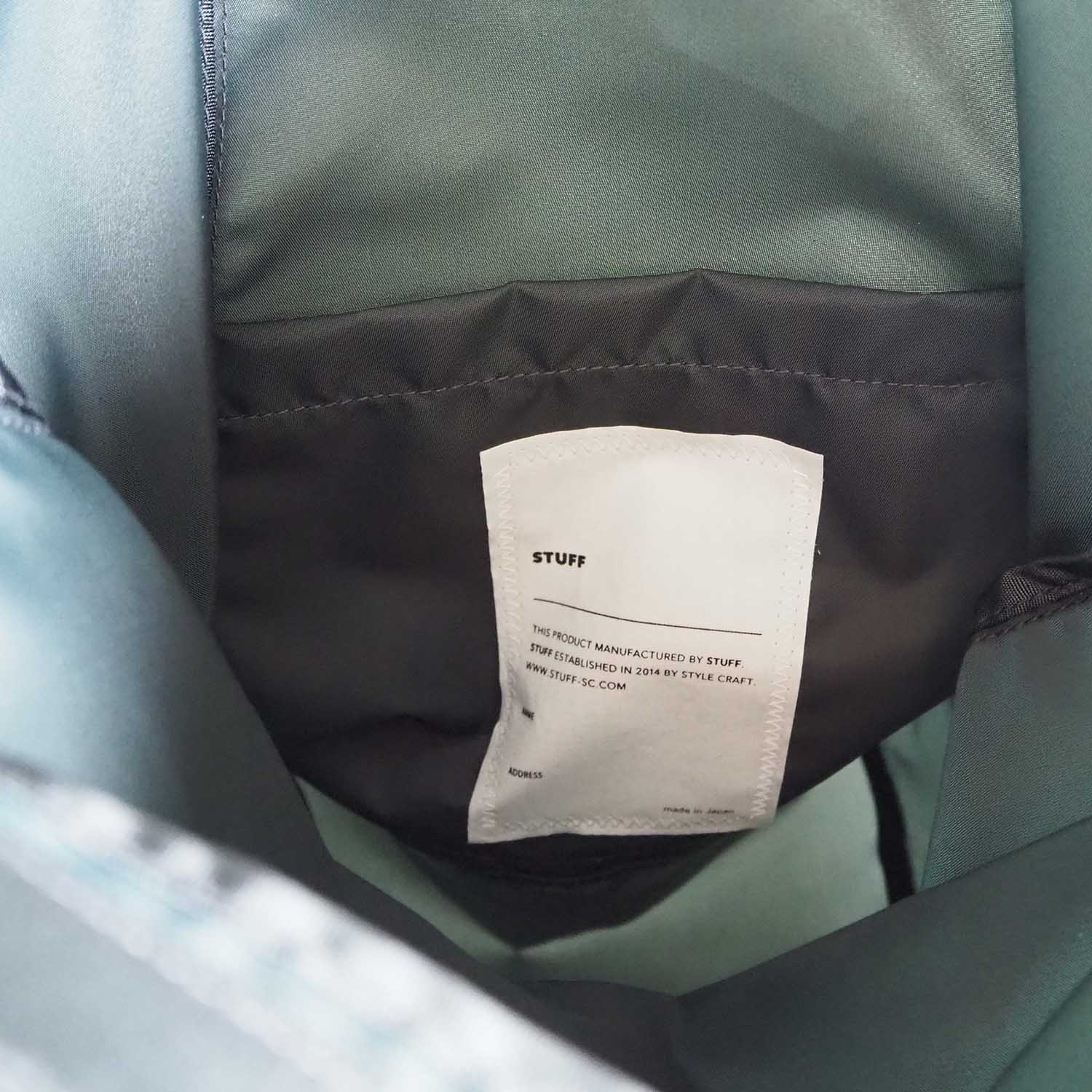 STUFF スタッフ LEAF LINE spring backpack No.2 ナイロンリュック (large) モスグレー