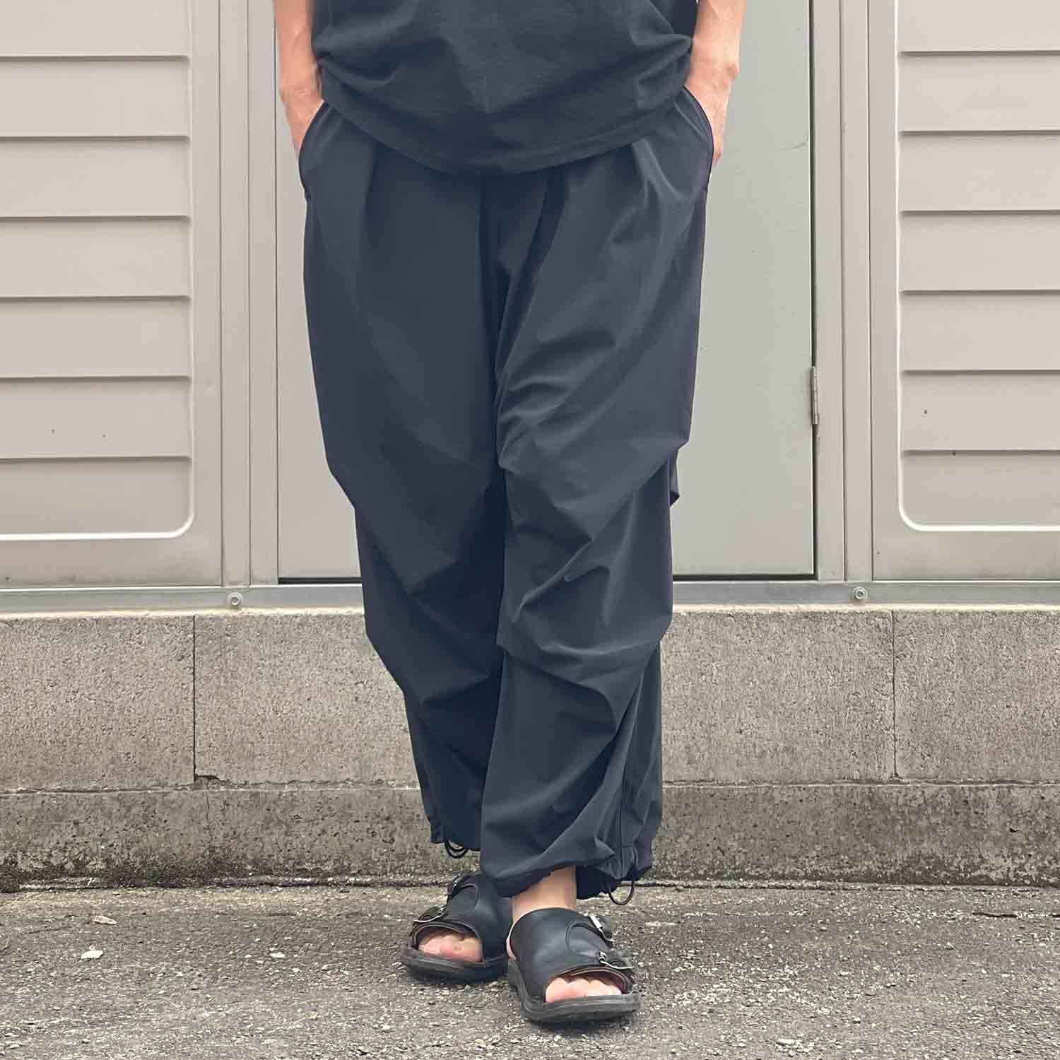 deres 5th ドレープパンツdrape pants 1 ブラック　春夏 deres 5th ドレープパンツdrape pants 1 ブラック 春夏 2025年