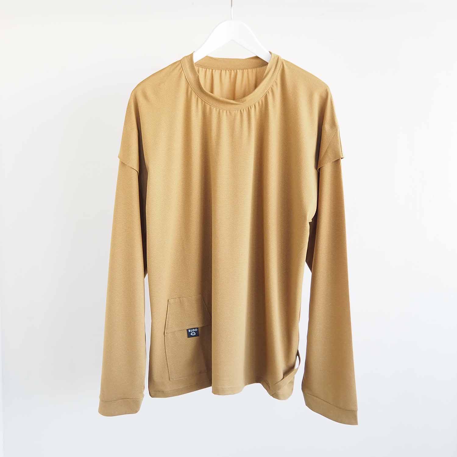 BUDO ブドー Mountain Passtop PULLOVER マウンテンパストップロングスリーブ yellow ocher イエローオーカー
