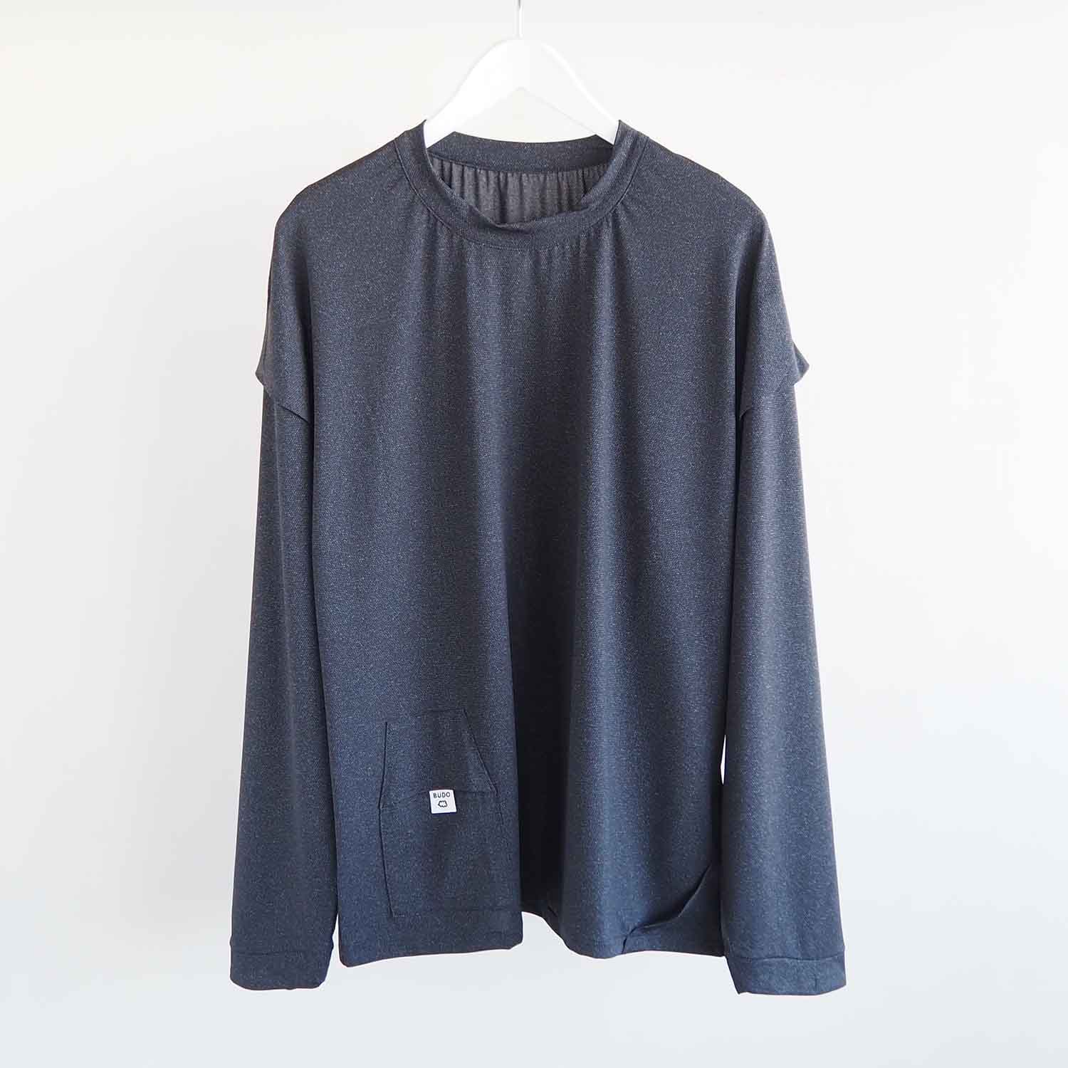 BUDO ブドー Mountain Passtop PULLOVER マウンテンパストップロングスリーブ black charcoal ブラックチャコール