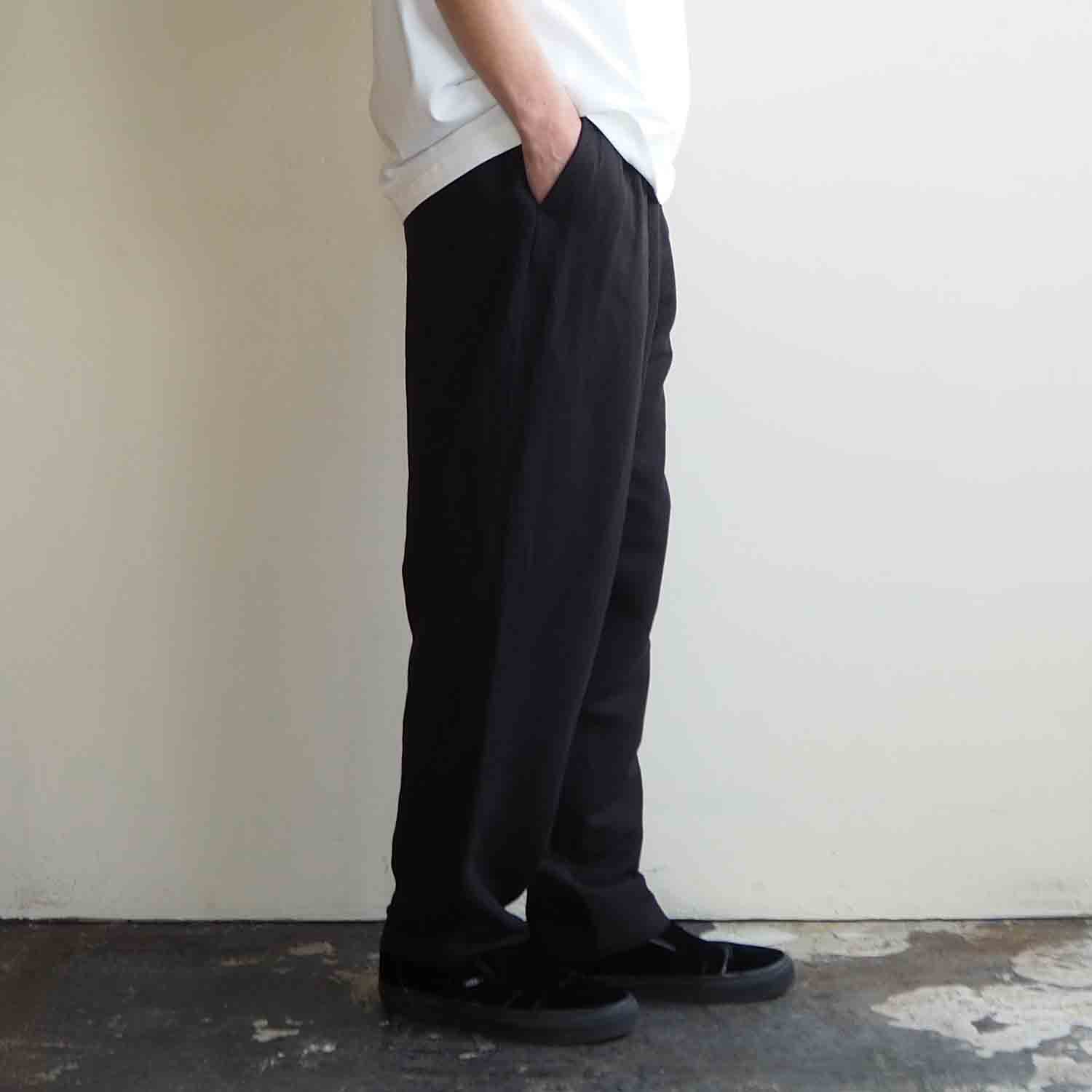 FANTASTICDAYS ファンタスティックデイズ BREEZE ワンタックイージーリネントラウザー ブラック