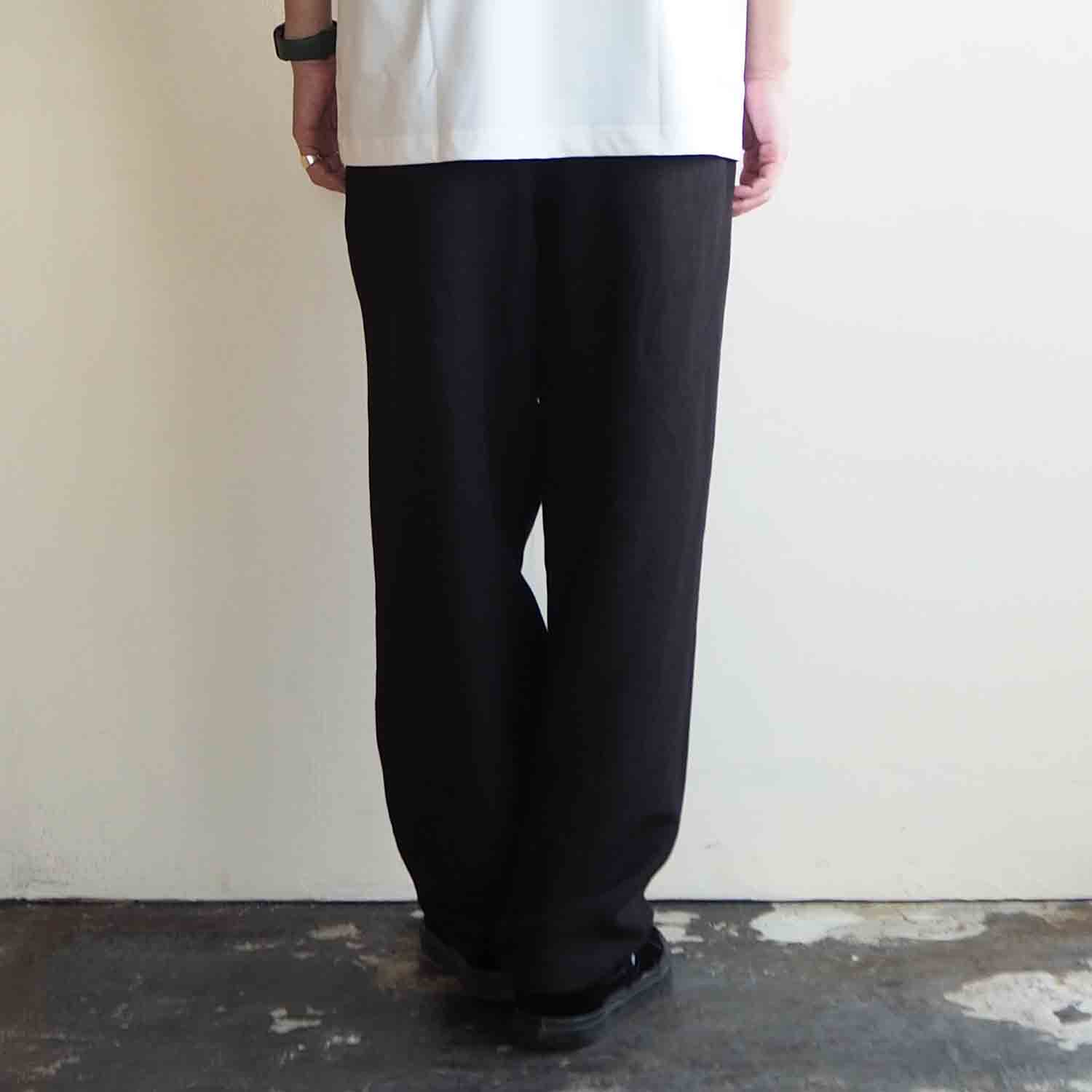 FANTASTICDAYS ファンタスティックデイズ BREEZE ワンタックイージーリネントラウザー ブラック