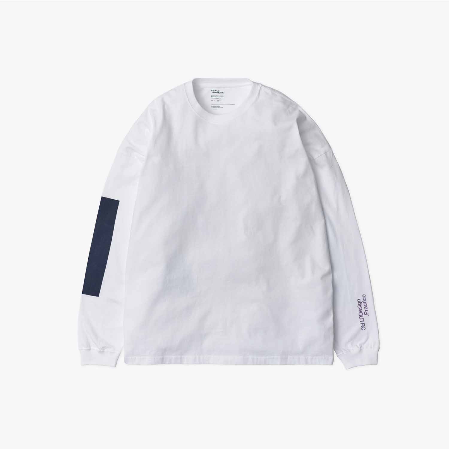 UNTRACE ホワイト長袖カットソー UNTRACE アントレース _214 グラフィックプリントロングスリーブ