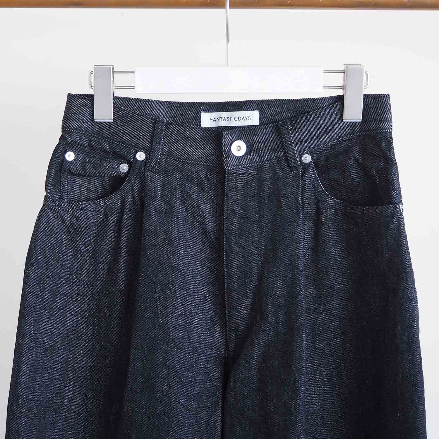 FANTASTICDAYS WOMENS ファンタスティックデイズ ウィメンズ 1PDENIM デニムワイドパンツ ブラックデニム