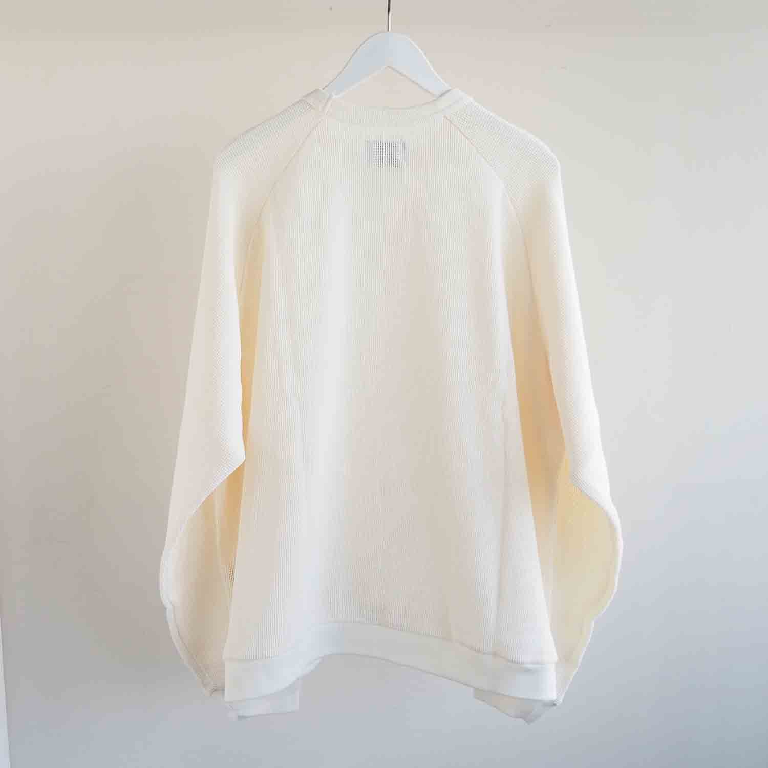 KIIT キート RUSSEL MESH WIDE SLEEVE SWEAT SHIRT ラッセルメッシュワイドスリーブスウェットシャツ アイボリー
