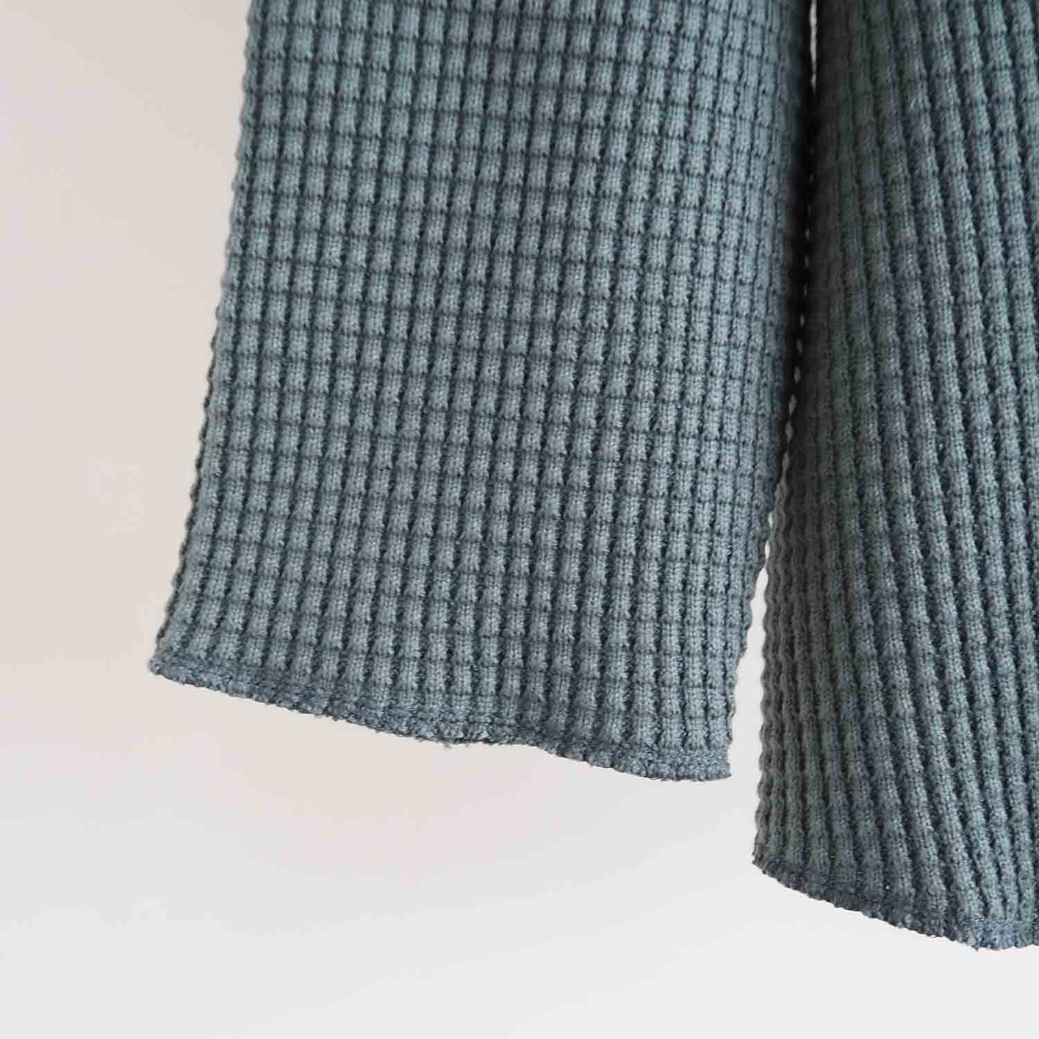 KIIT キート BIG WAFFLE CREW NECK ビッグワッフルカットソー グリーン