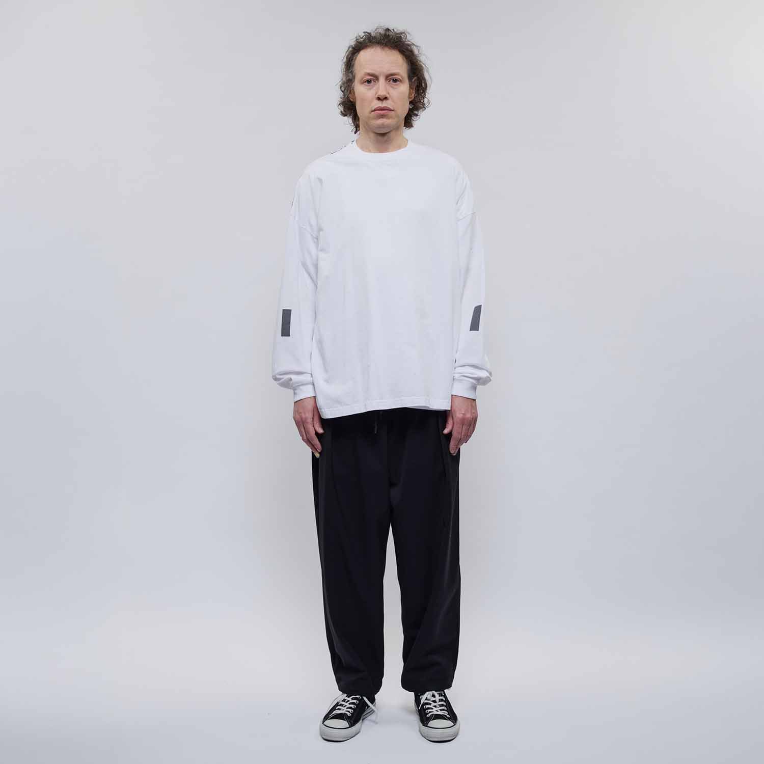 UNTRACE アントレース _294 ボーダープリントロングスリーブTシャツ WHITE×NAVY