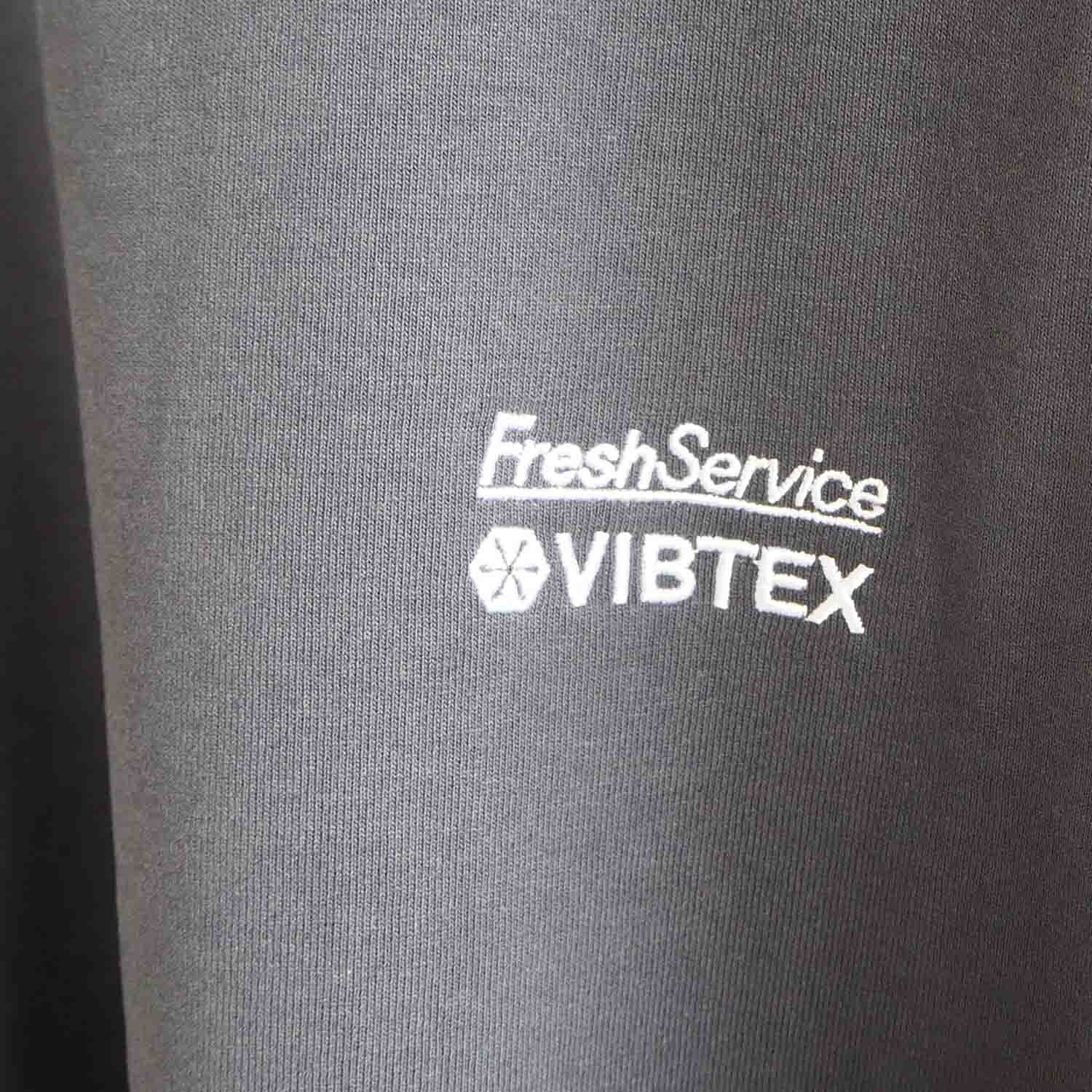 VIBTEX for FreshService ビブテックスフォーフレッシュサービス L/S CREW NECK TEE クルーネックロングスリーブTシャツ グレー