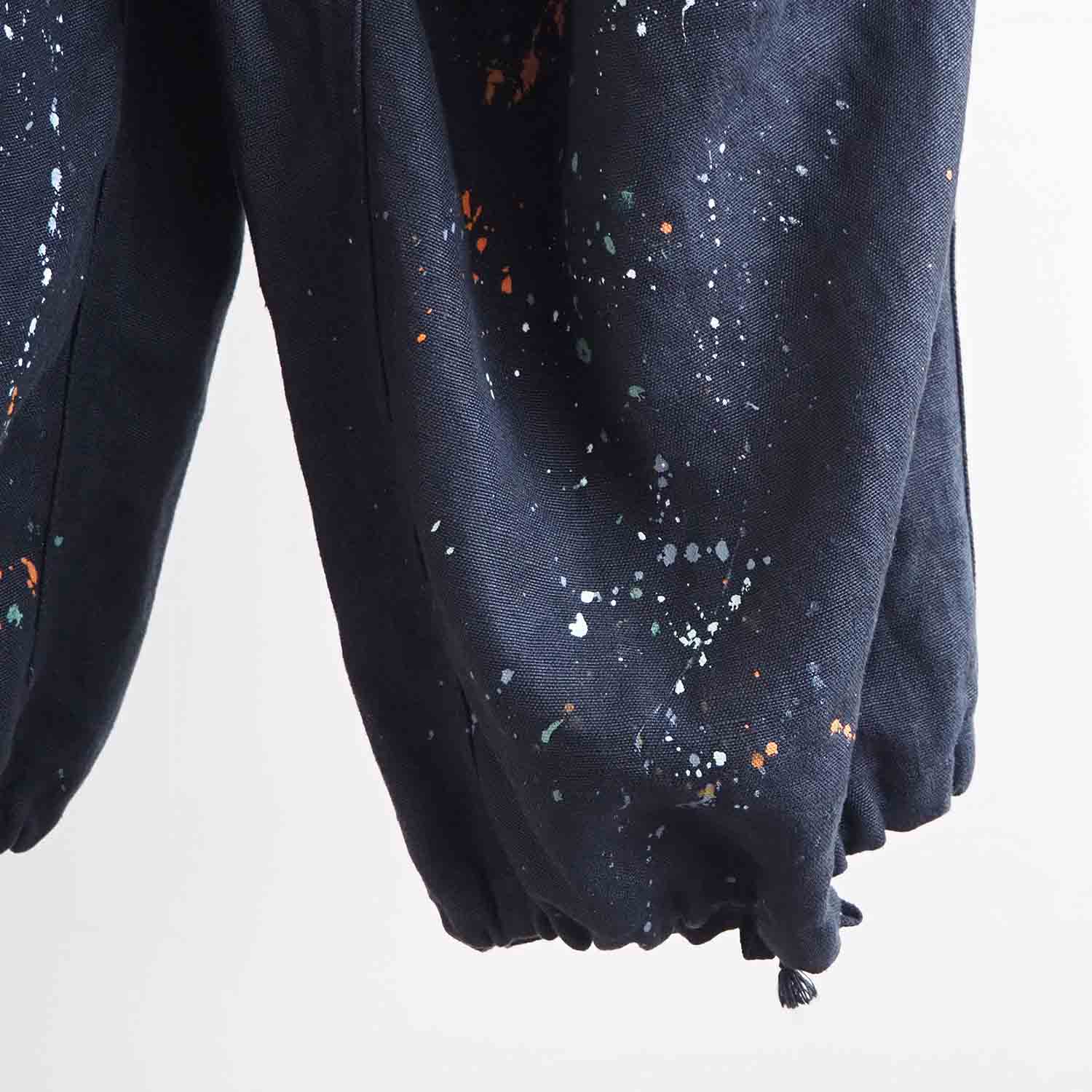 WELLDER ウェルダー Hemp Painting Over Pants ヘンプペインティングオーバーパンツ BLACK