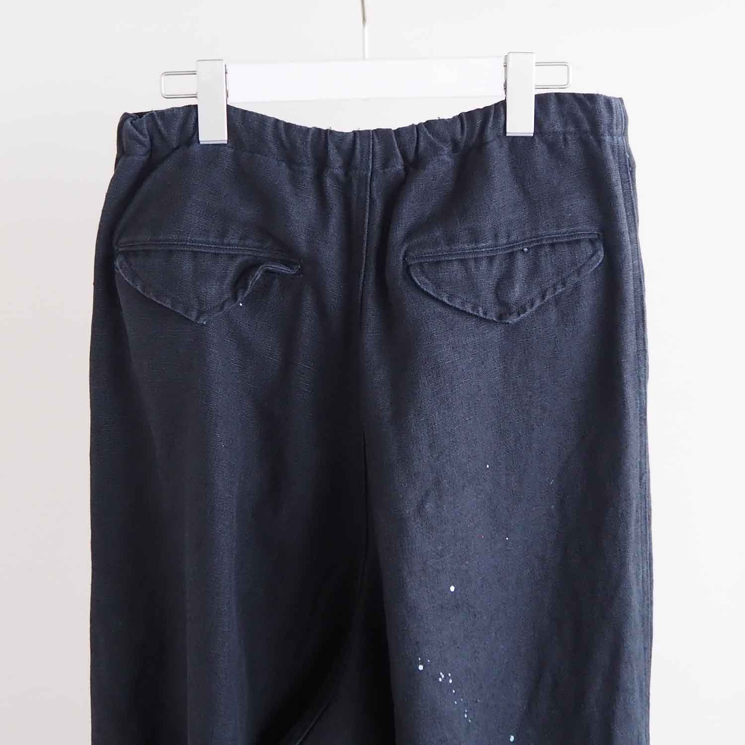 WELLDER ウェルダー Hemp Painting Over Pants ヘンプペインティングオーバーパンツ BLACK