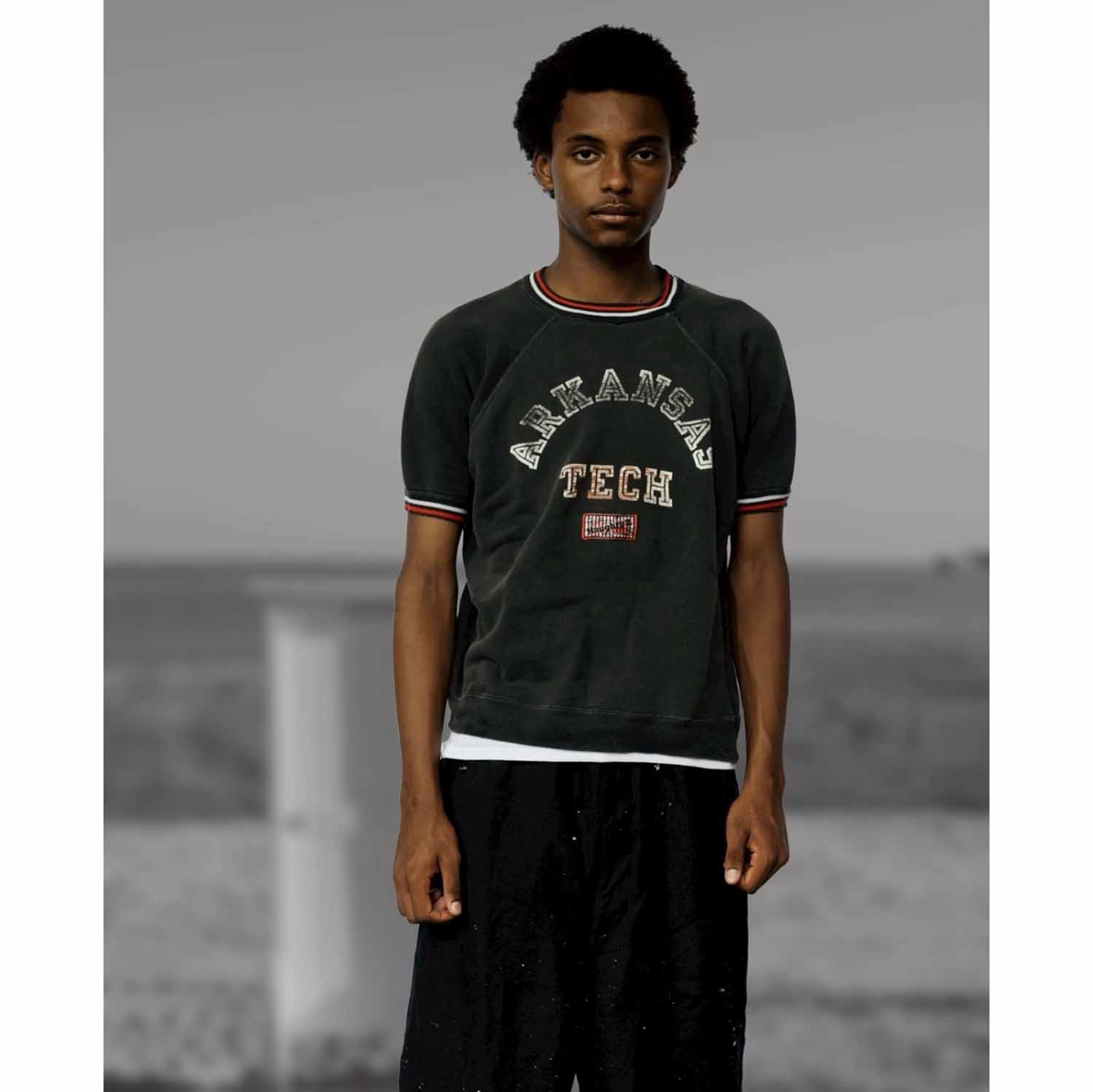 WELLDER ウェルダー Hemp Painting Over Pants ヘンプペインティングオーバーパンツ BLACK