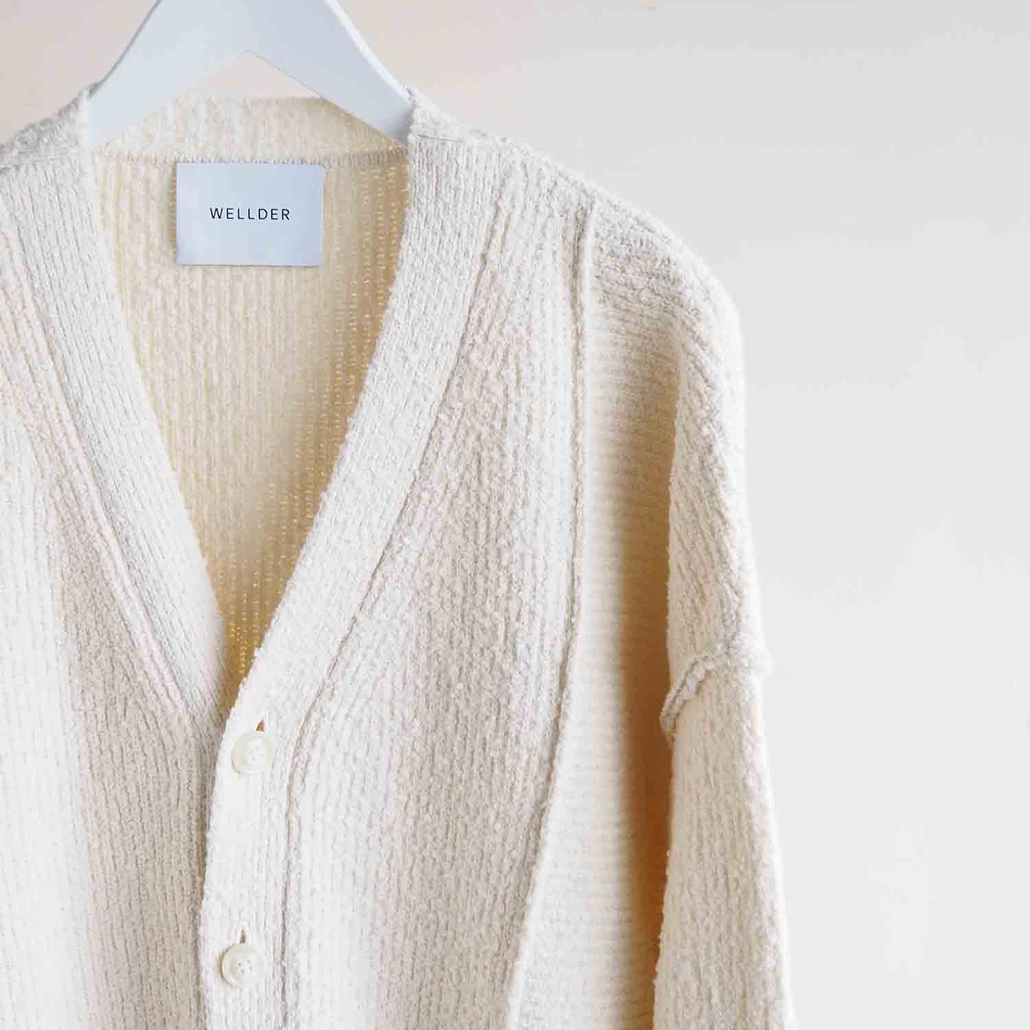 WELLDER ウェルダー Asymmetry Cardigan アシンメトリーカーディガン アイボリー
