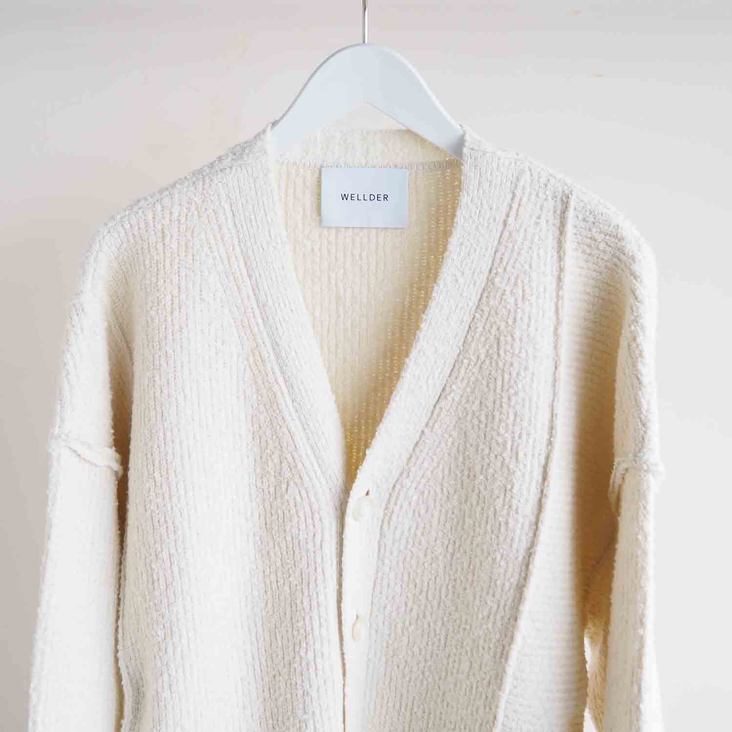 WELLDER ウェルダー Asymmetry Cardigan アシンメトリーカーディガン アイボリー