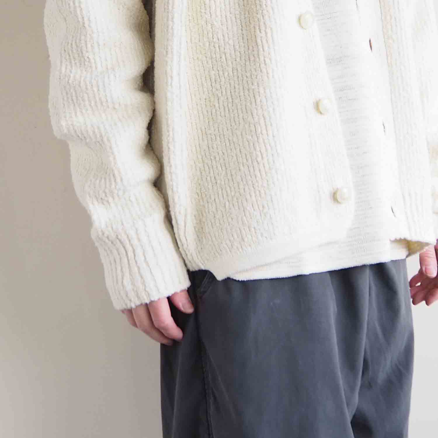 WELLDER ウェルダー Asymmetry Cardigan アシンメトリーカーディガン アイボリー