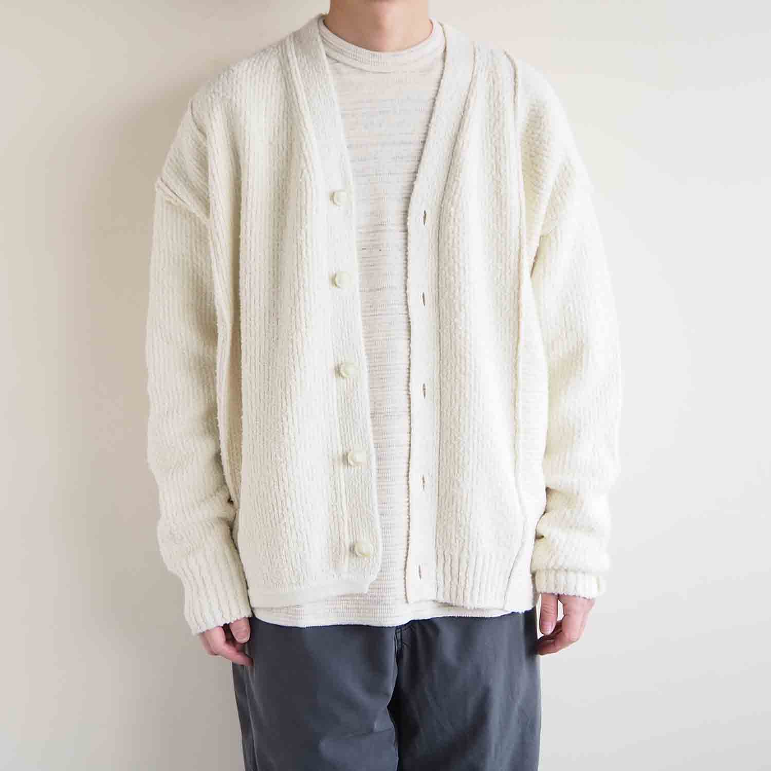 WELLDER ウェルダー Asymmetry Cardigan アシンメトリーカーディガン アイボリー