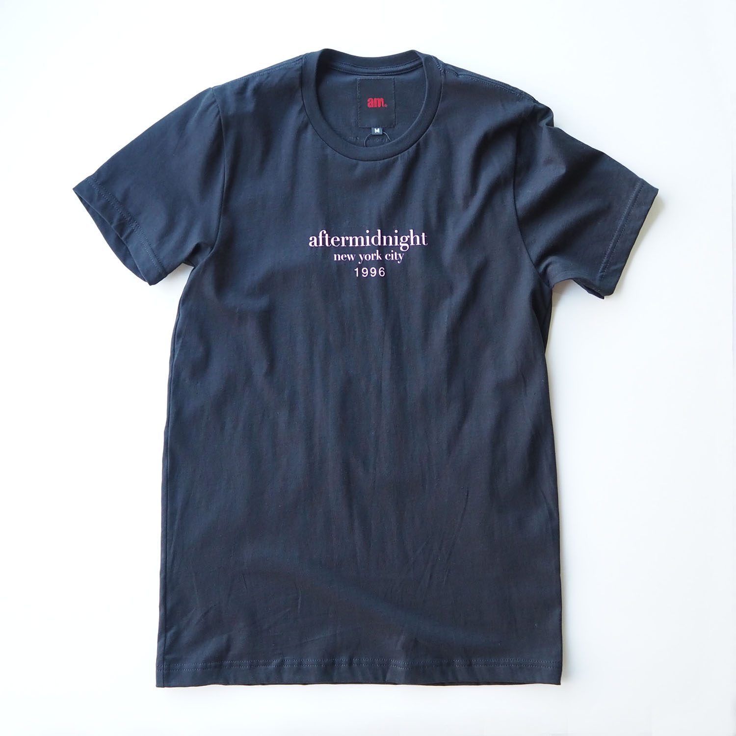 am / after midnight nyc エーエム アフターミッドナイト AM 1996 TEE プリントＴシャツ ブラック