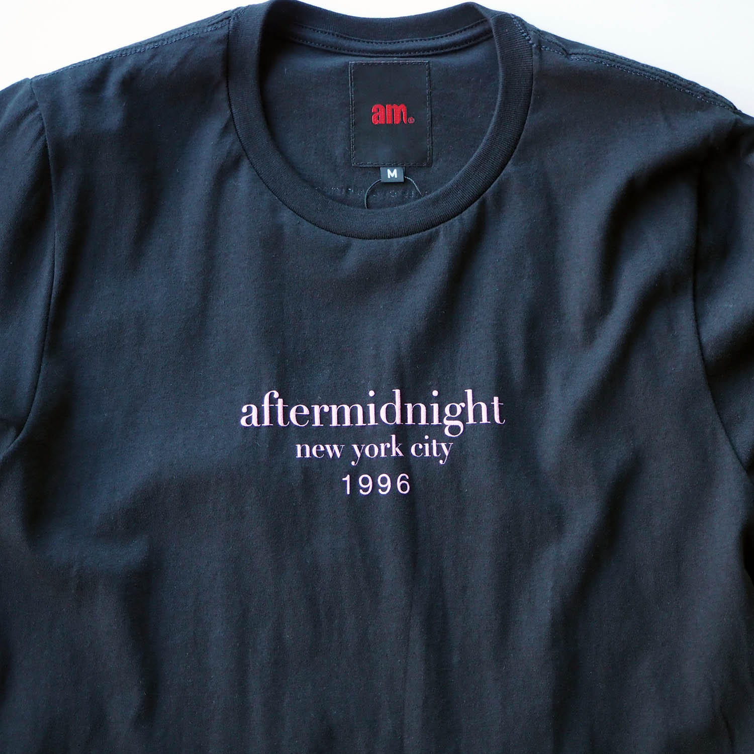 am / after midnight nyc エーエム アフターミッドナイト AM 1996 TEE プリントＴシャツ ブラック