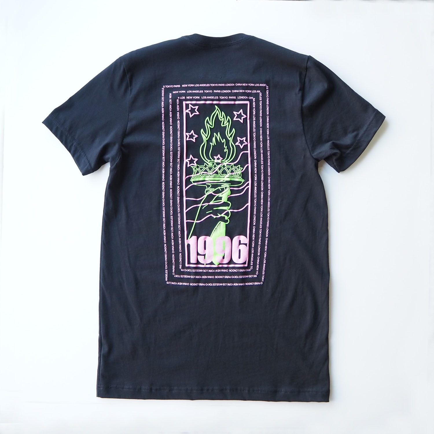 am / after midnight nyc エーエム アフターミッドナイト AM 1996 TEE プリントＴシャツ ブラック