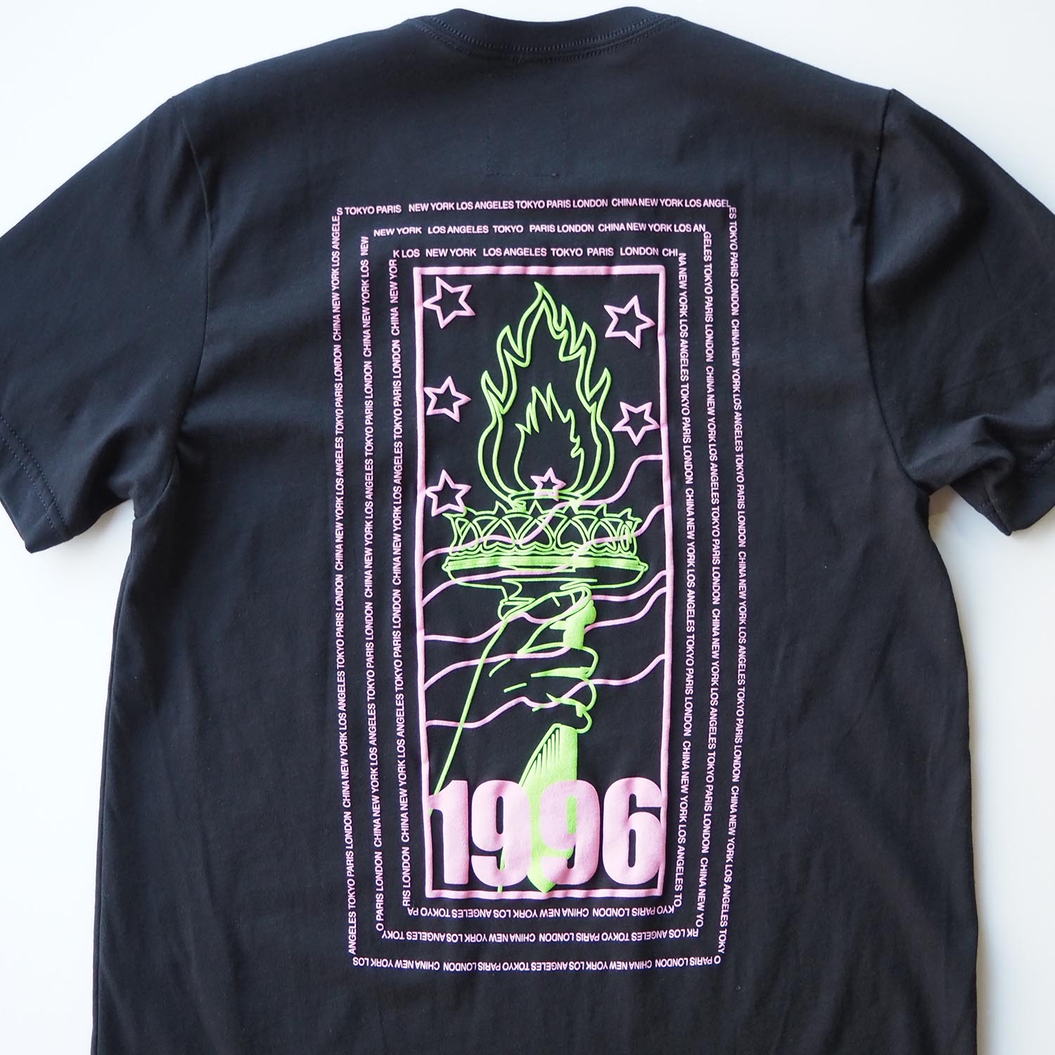 am / after midnight nyc エーエム アフターミッドナイト AM 1996 TEE プリントＴシャツ ブラック