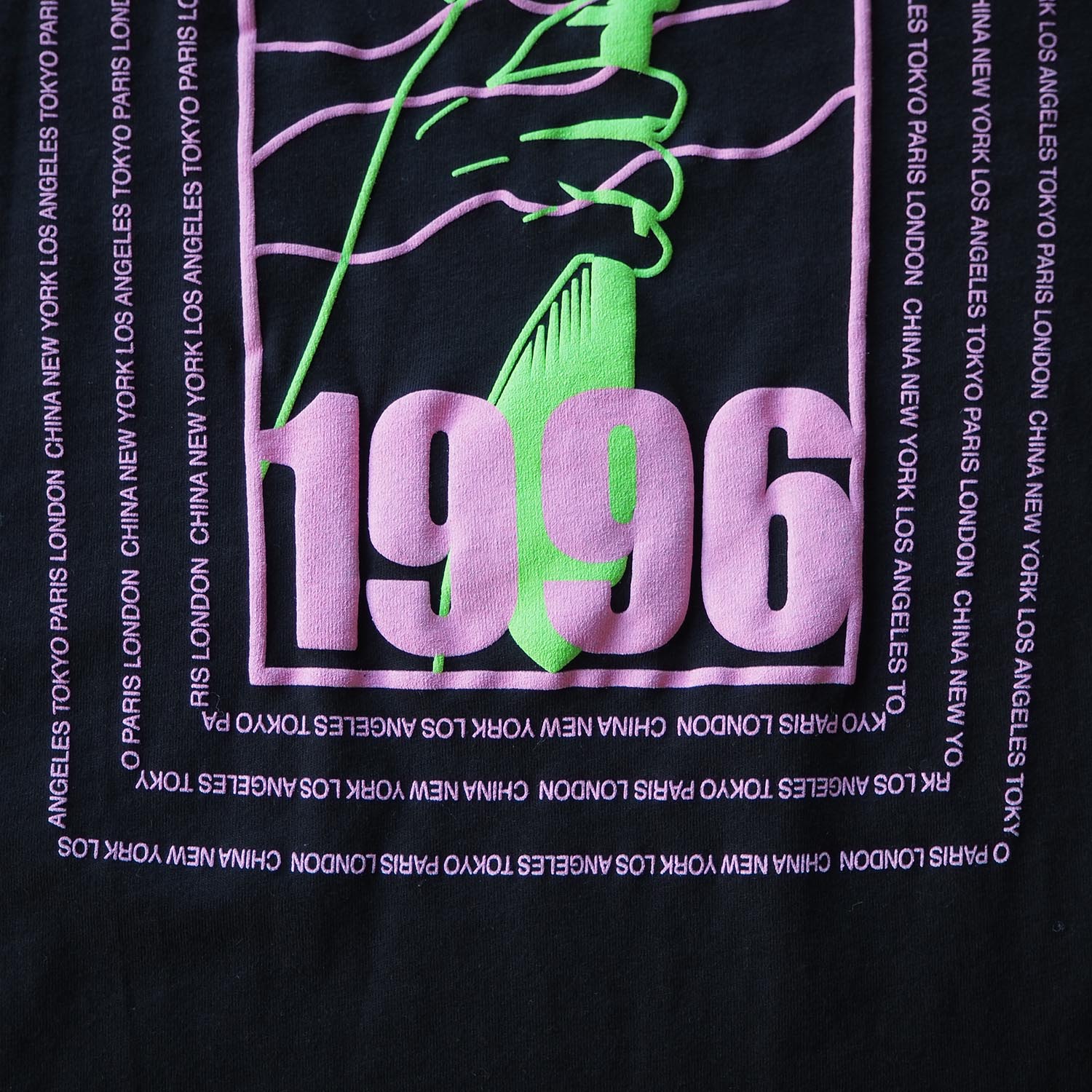 am / after midnight nyc エーエム アフターミッドナイト AM 1996 TEE プリントＴシャツ ブラック