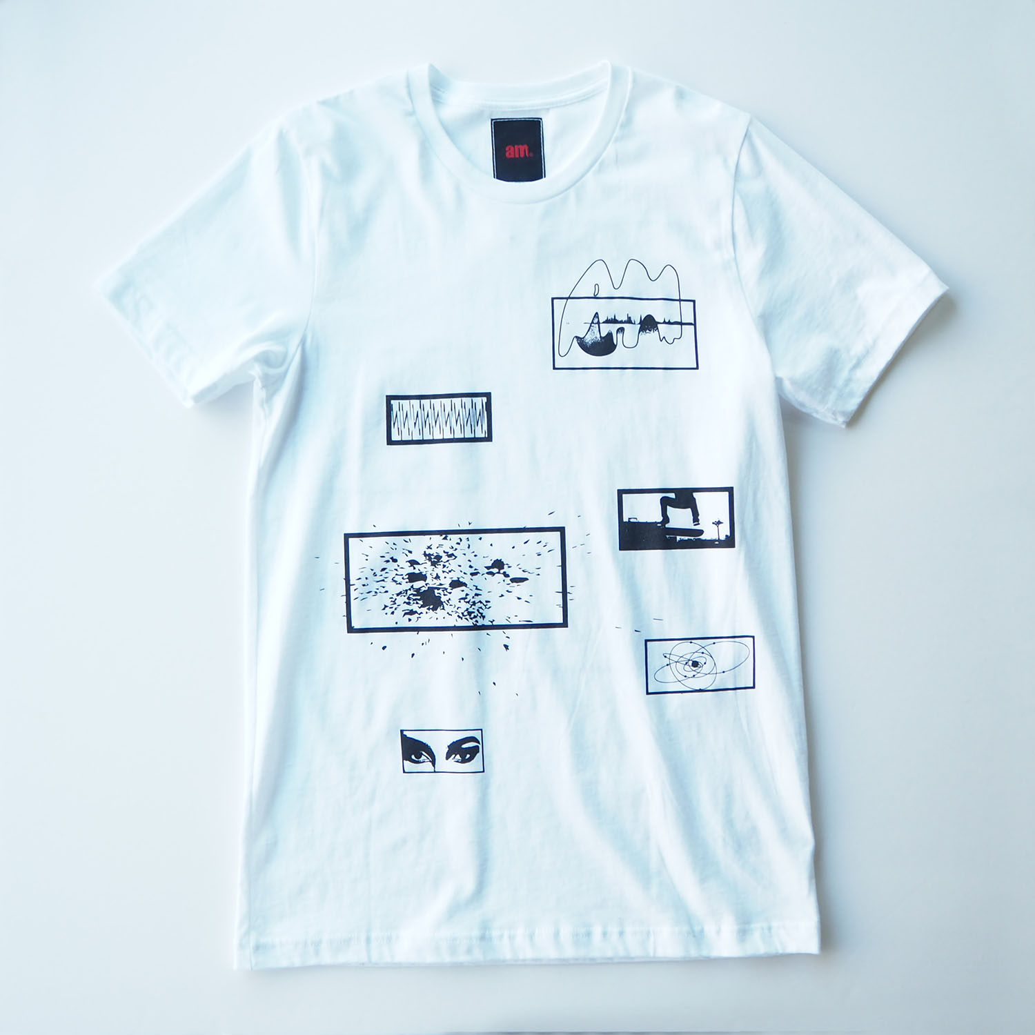 am / after midnight nyc エーエム アフターミッドナイト ABSTRACT TEE プリントＴシャツ ホワイト