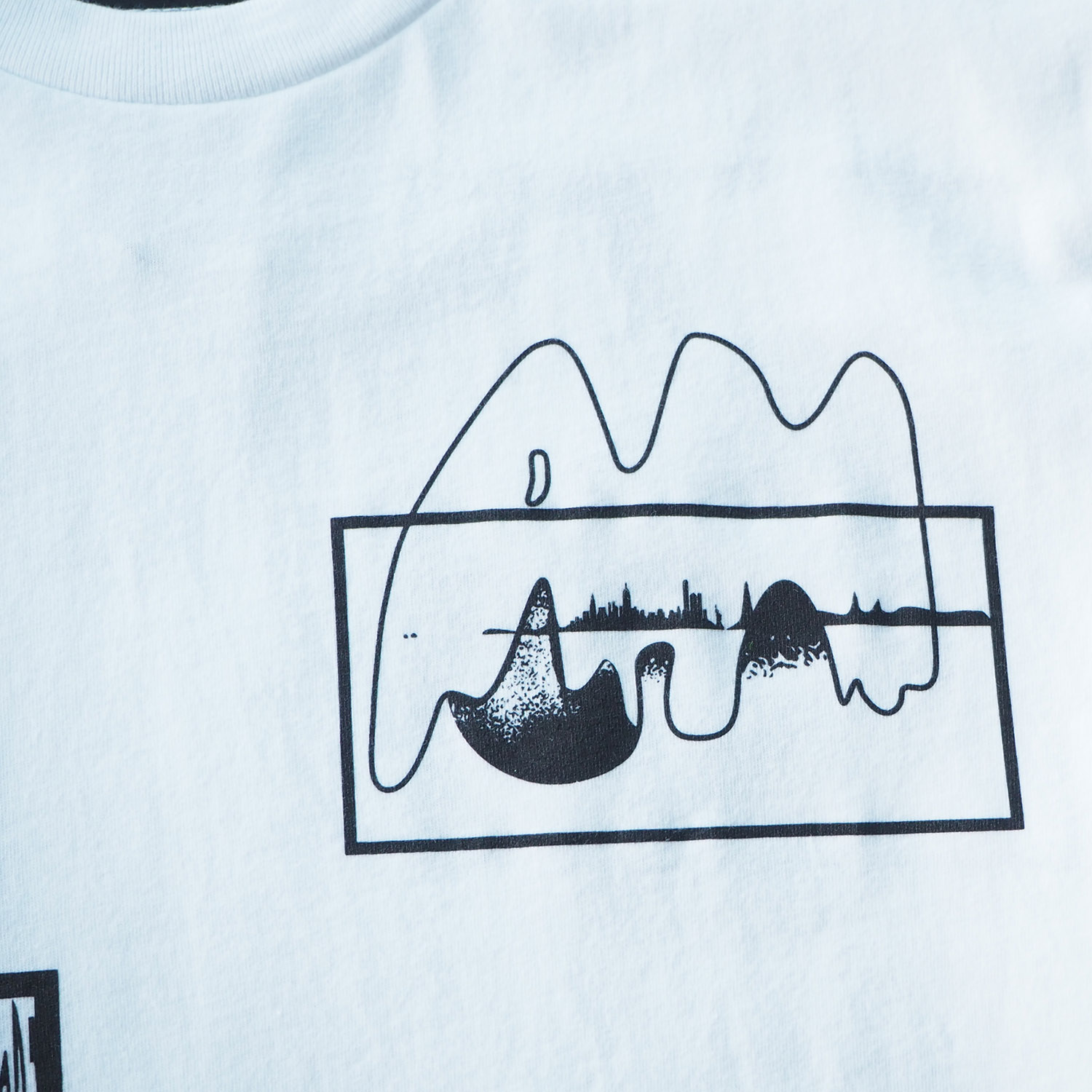 am / after midnight nyc エーエム アフターミッドナイト ABSTRACT TEE プリントＴシャツ ホワイト