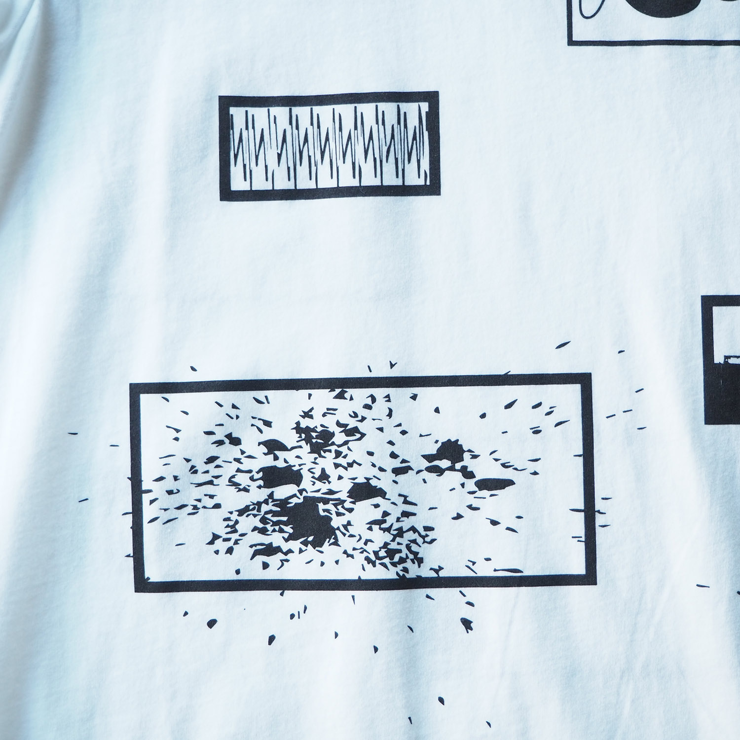 am / after midnight nyc エーエム アフターミッドナイト ABSTRACT TEE プリントＴシャツ ホワイト