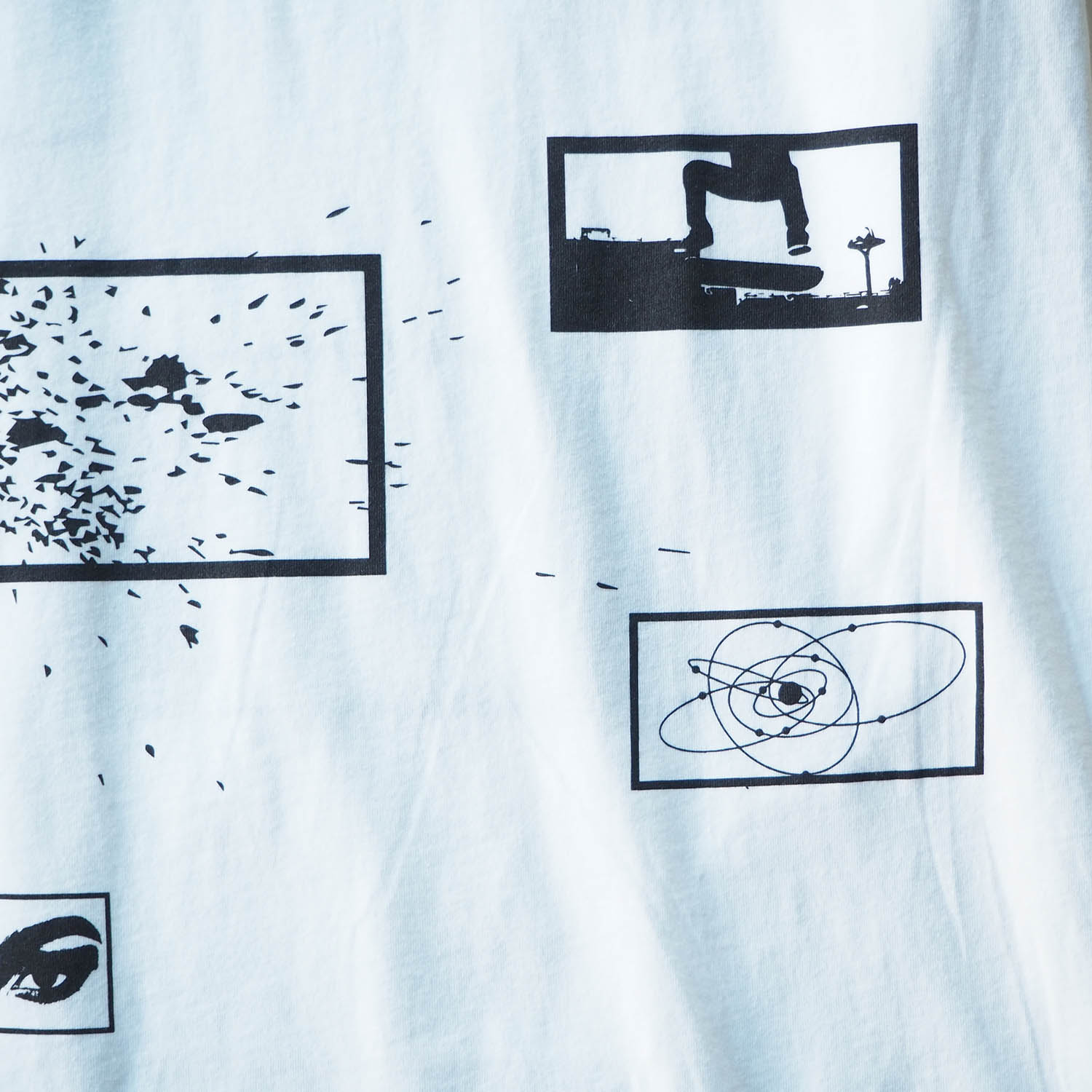 am / after midnight nyc エーエム アフターミッドナイト ABSTRACT TEE プリントＴシャツ ホワイト