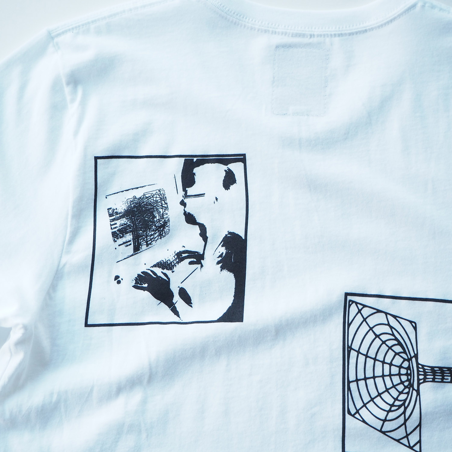 am / after midnight nyc エーエム アフターミッドナイト ABSTRACT TEE プリントＴシャツ ホワイト