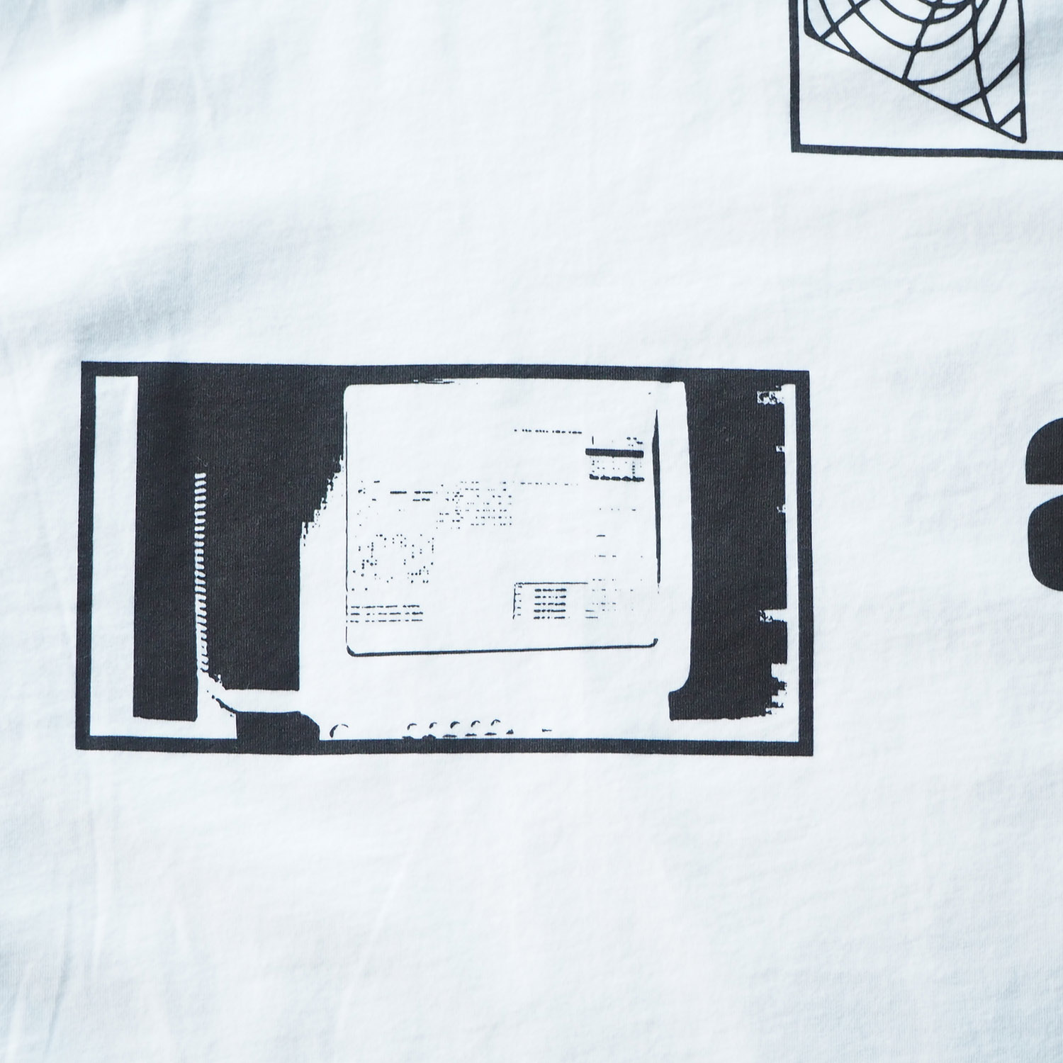 am / after midnight nyc エーエム アフターミッドナイト ABSTRACT TEE プリントＴシャツ ホワイト