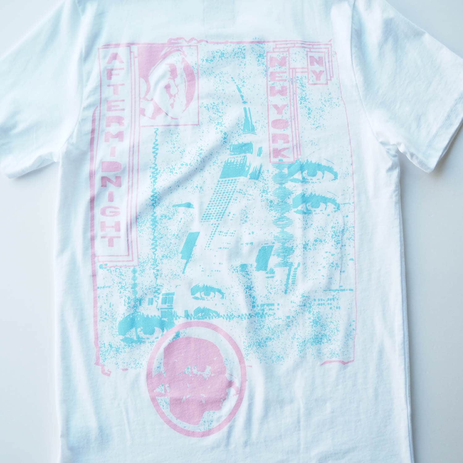 am / after midnight nyc エーエム アフターミッドナイト NEW YORK TEE プリントＴシャツ ホワイト