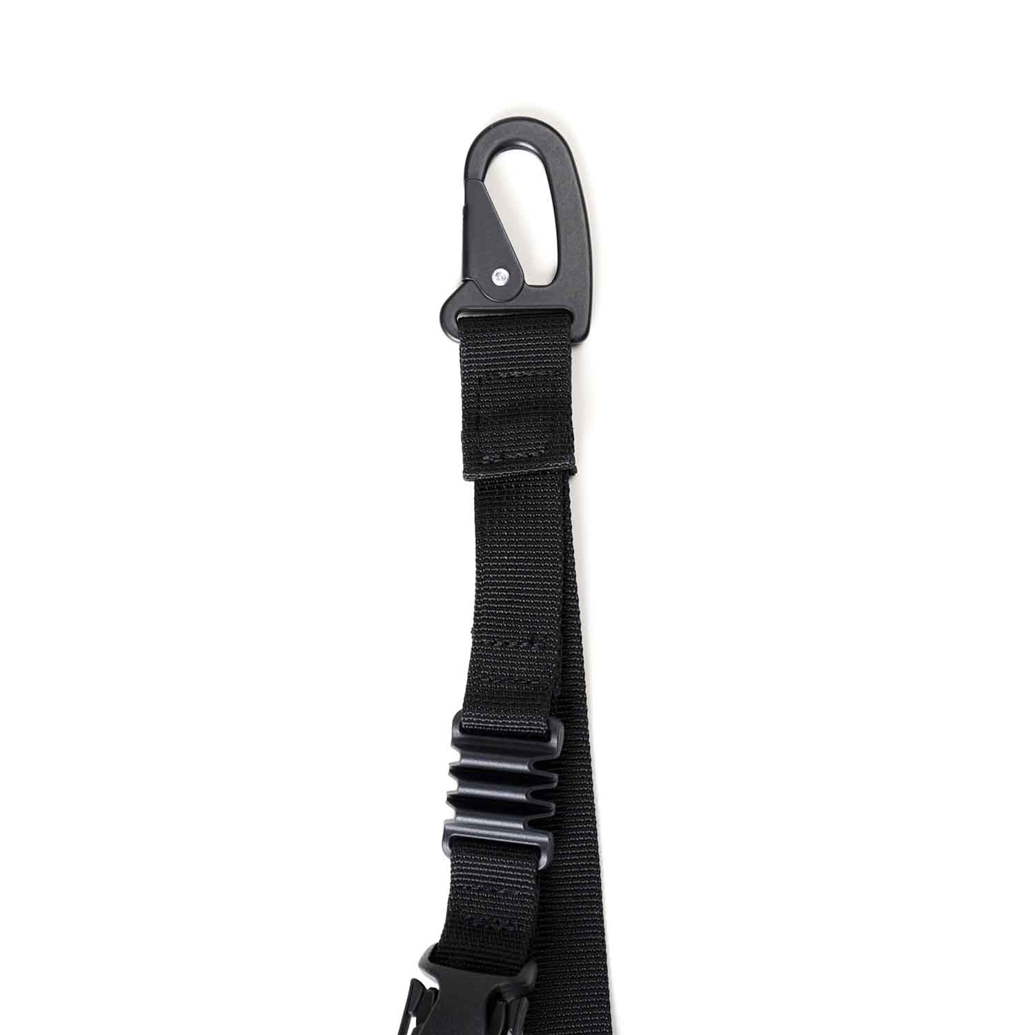 bagjack ブラック ナイロン ストラップ カラビナ付き バッグジャック bagjack Gun Leash Hook ITW ユニセックス