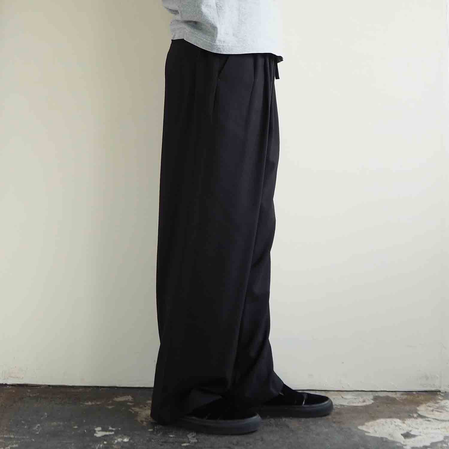 FANTASTICDAYS MENS ファンタスティックデイズ メンズ GATHER2P 2タックイージーパンツ BLACK