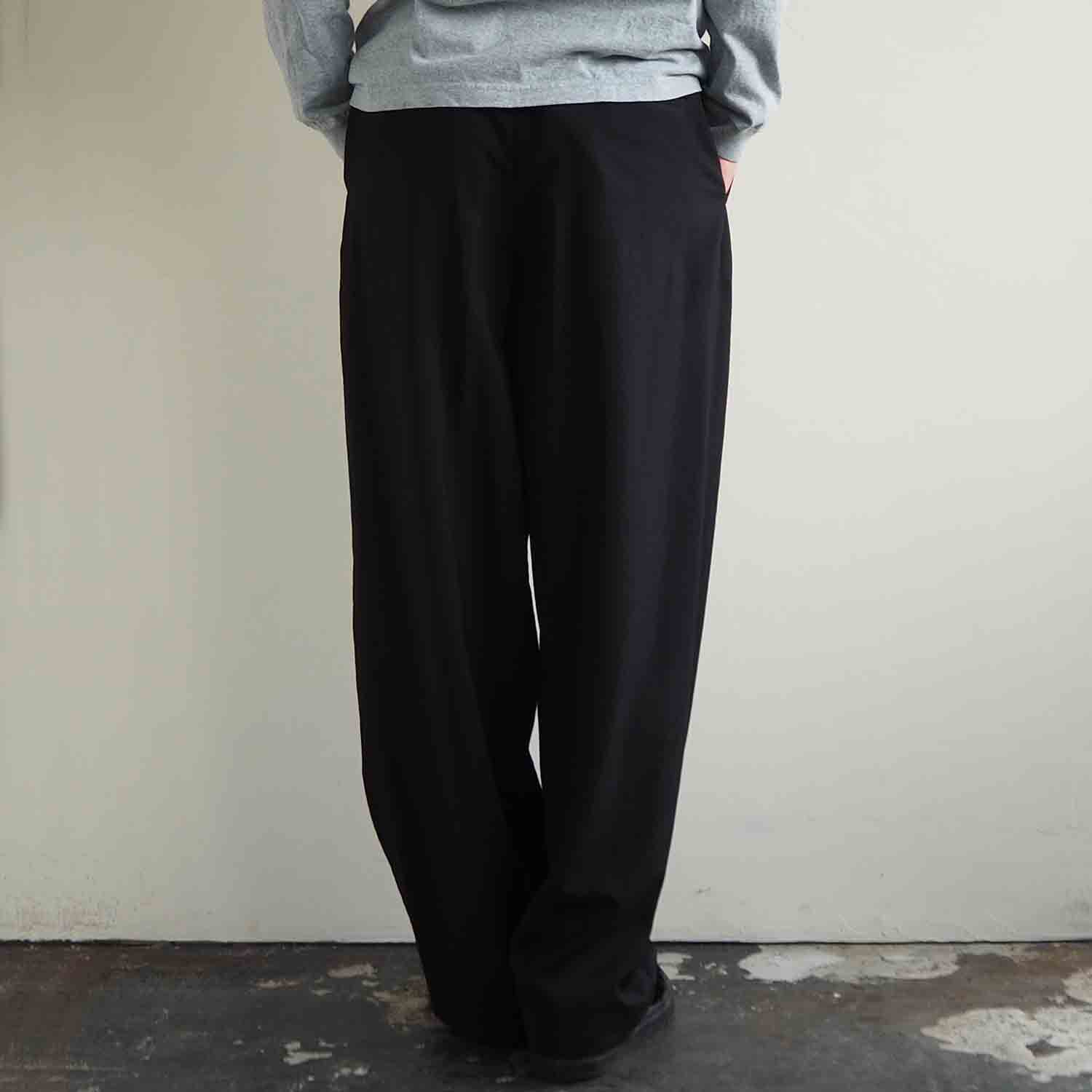 FANTASTICDAYS MENS ファンタスティックデイズ メンズ GATHER2P 2タックイージーパンツ BLACK