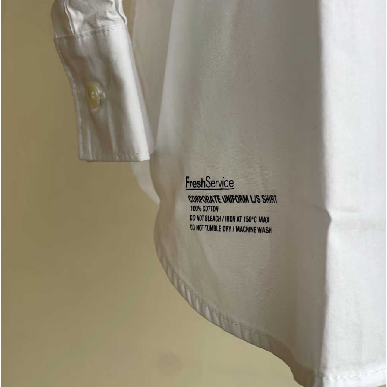 FreshService フレッシュサービス CORPORATE UNIFORM L/S SHIRT コーポレートユニフォームシャツ WHITE