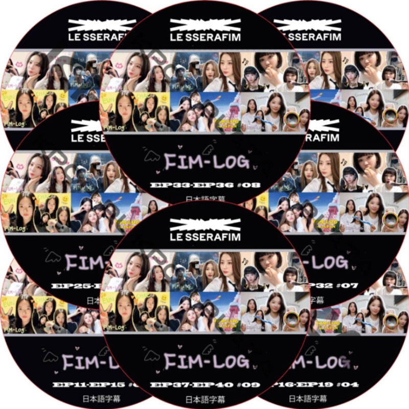 LE SSERAFIM FIM-LOG (EP01-EP40 #9�祻�å�) ���ܸ���� / �� ����ե��� LE SSERAFIM [K-POP DVD]