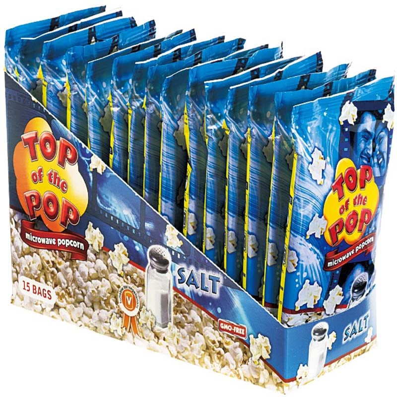 【4/1～ ￥2,000】アツアツポップコーン！ Top of the Pop(トップオブザポップ) ポップコーン(ソルト)(100g×15ヶ)